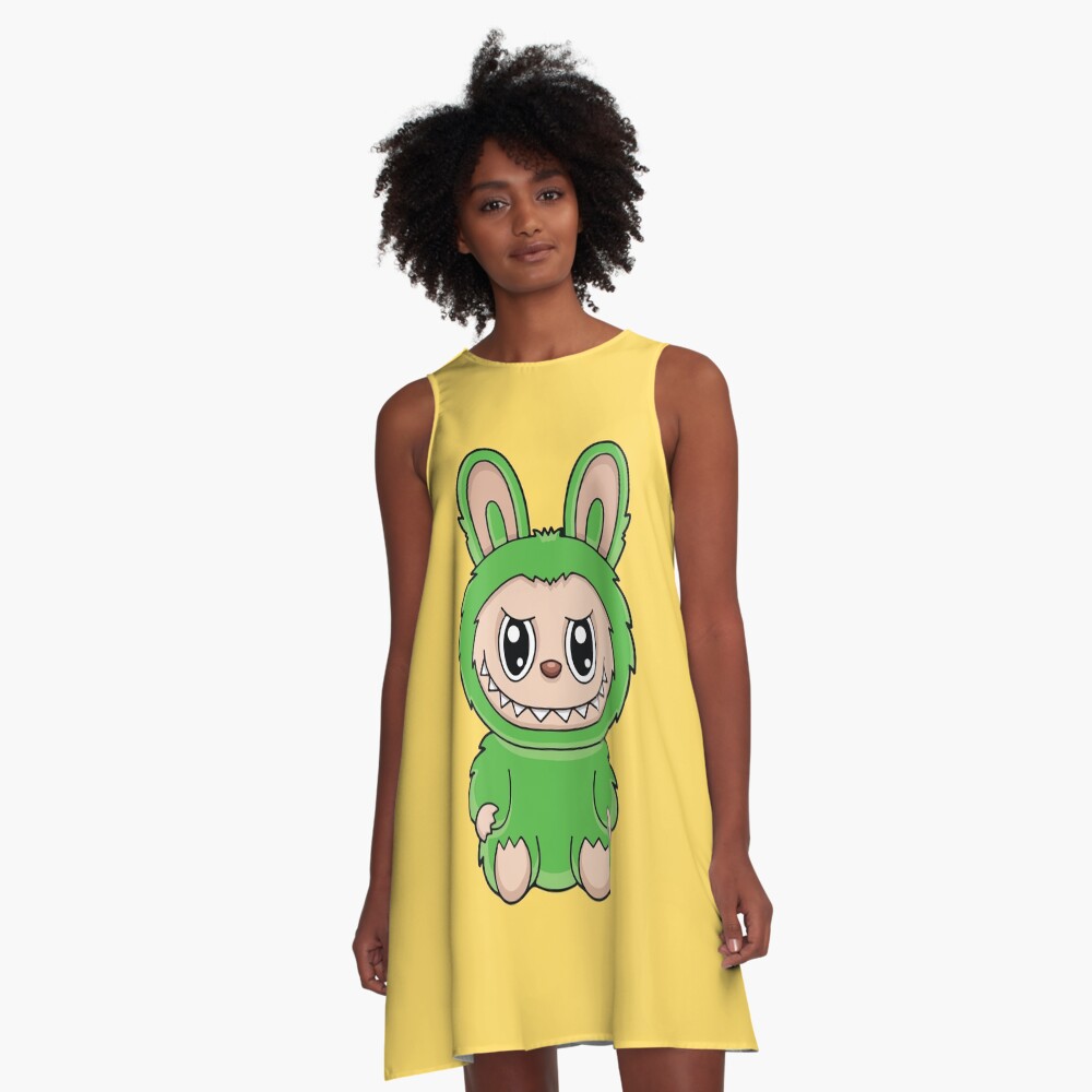 Cute Labubu A-Line Dress, Gift for Her