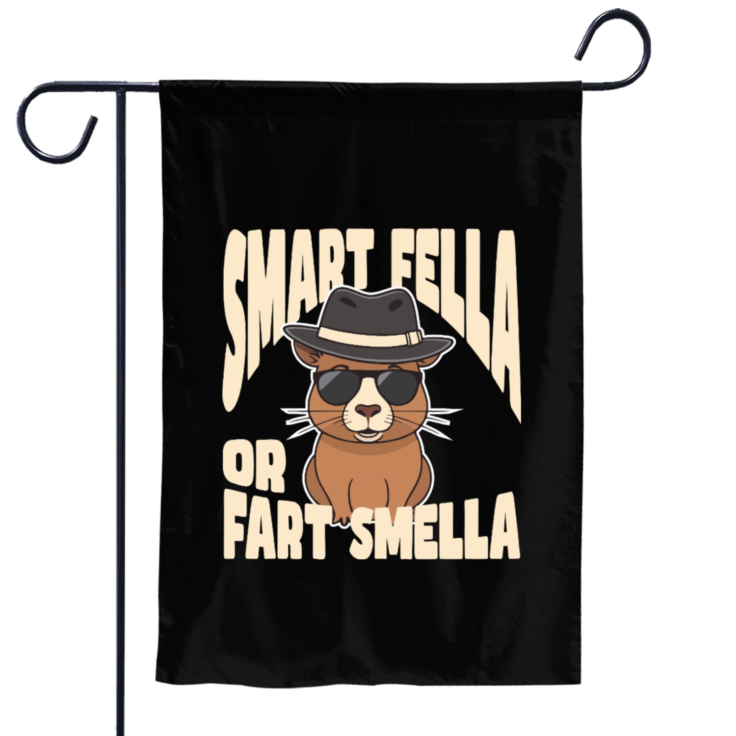 Smart Fella or Fart Smella – Capybara Knows Best Garden Flags