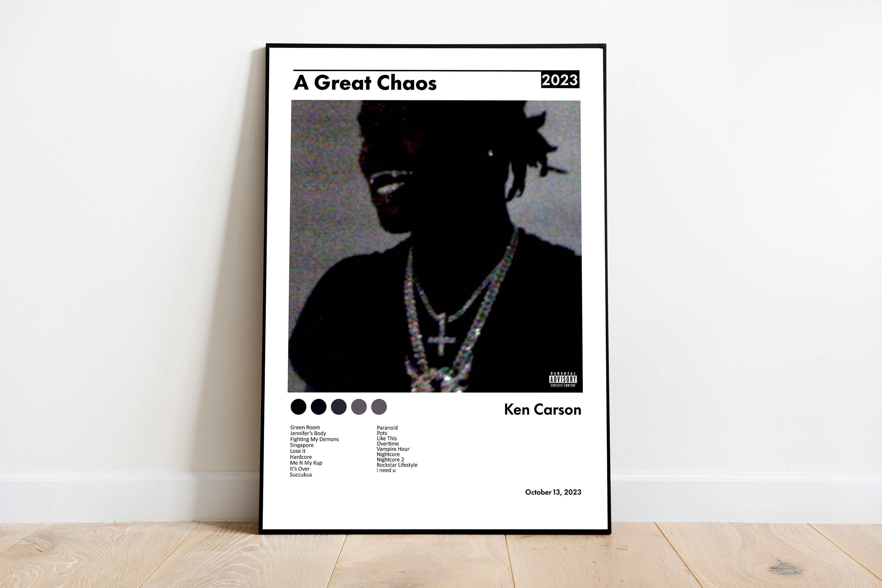 Ken Carson a great chaos album poster