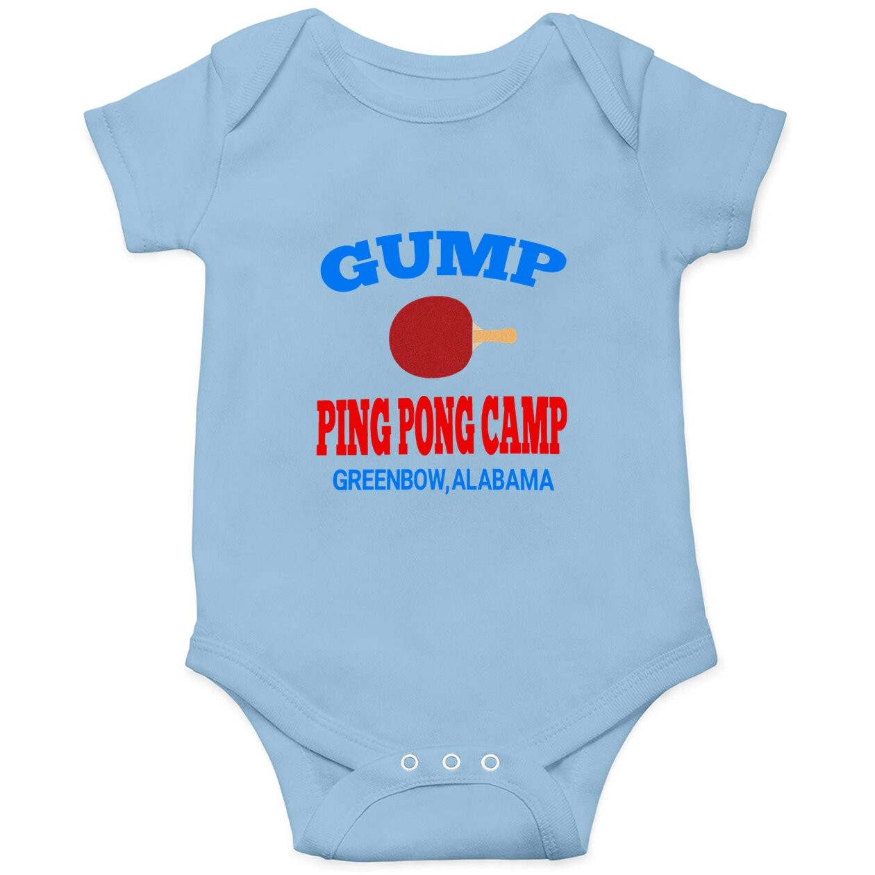 Nirvan Forrest Gump Ping Pong Camp Baby Bodysuit