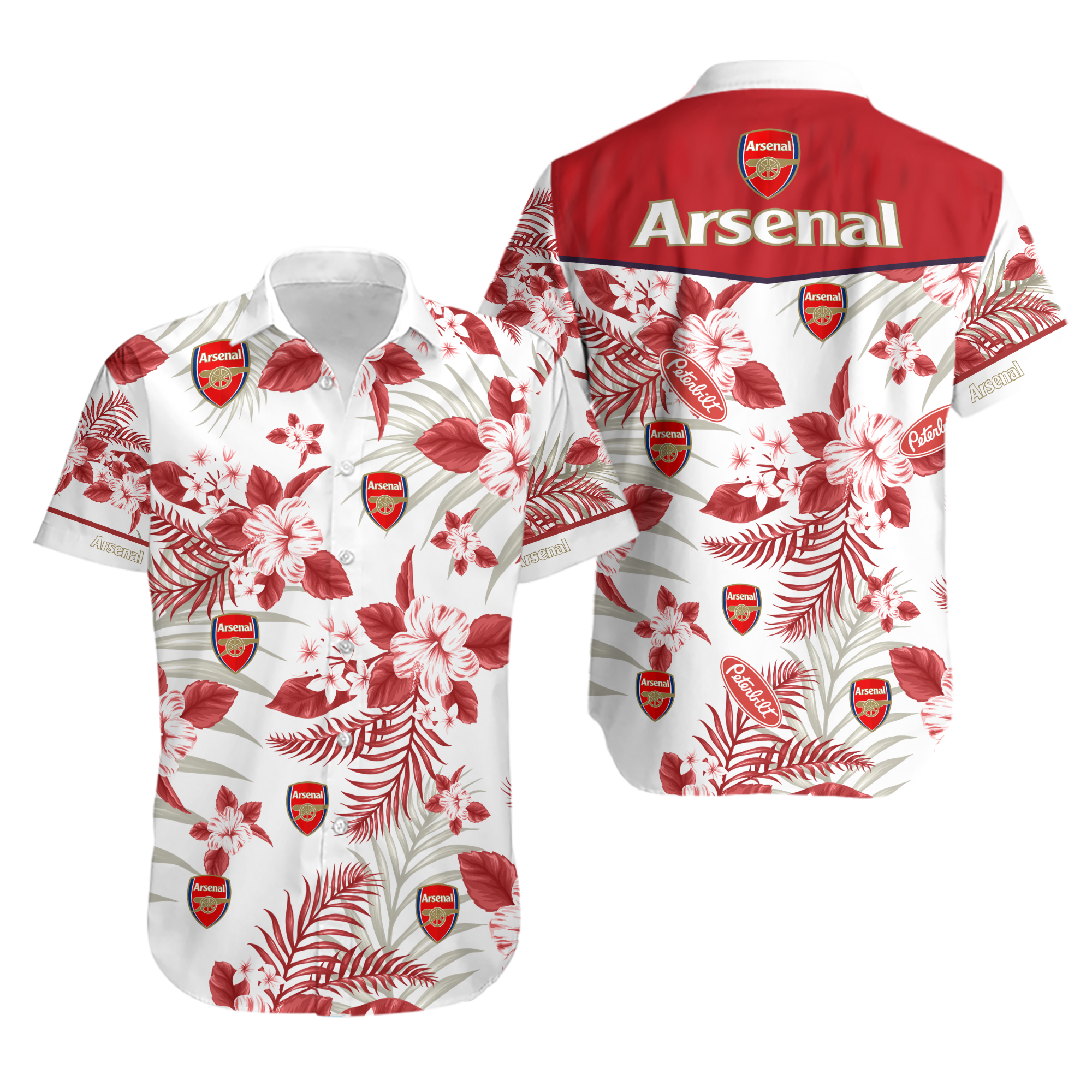 Arsenals Team Hawaiian Shirt , Button Down Full Size