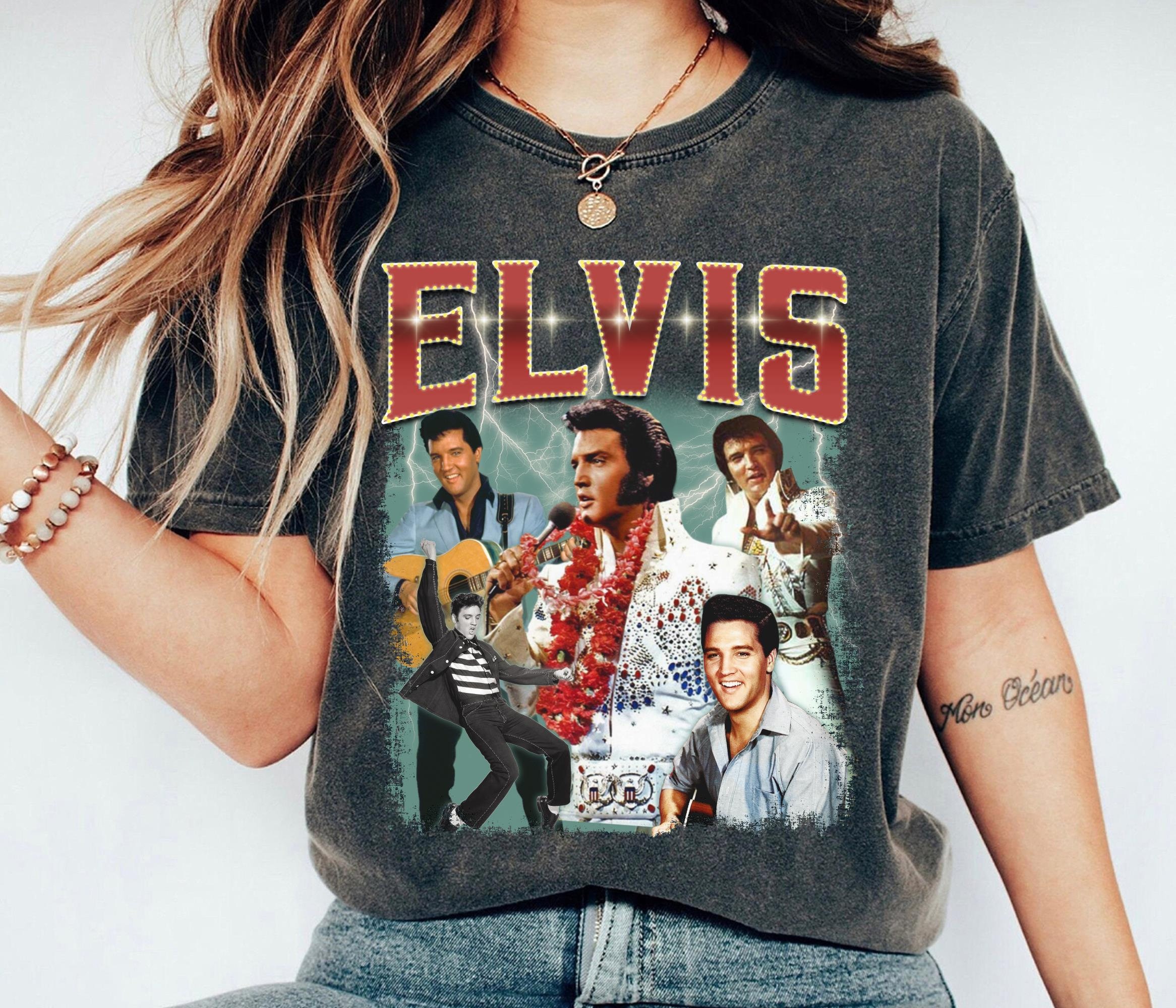 Elvis 90s Vintage Shirt, King Of Rock T-Shirt, Elvis Presley Tee