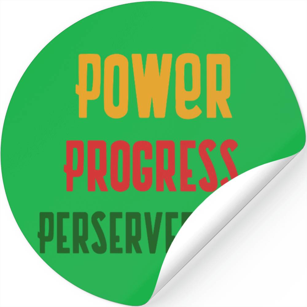 Power Progress Perseverance – Motivational Black H Stickers