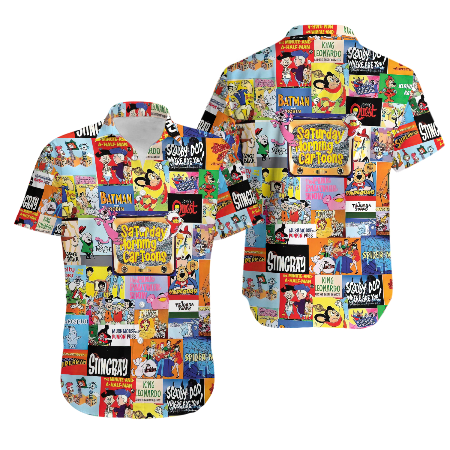 Amazing Saturday Morning Cartoons Unisex Hawaiian Shirt