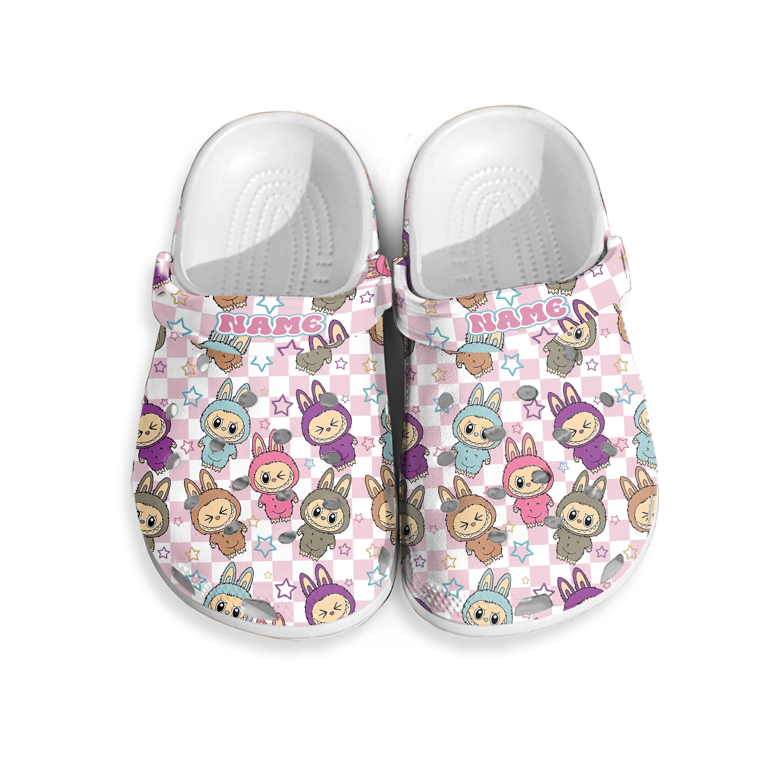 Personalized Labu Bunny Crocs Clogs, Cute Kawaii Shoes for Women and Kids