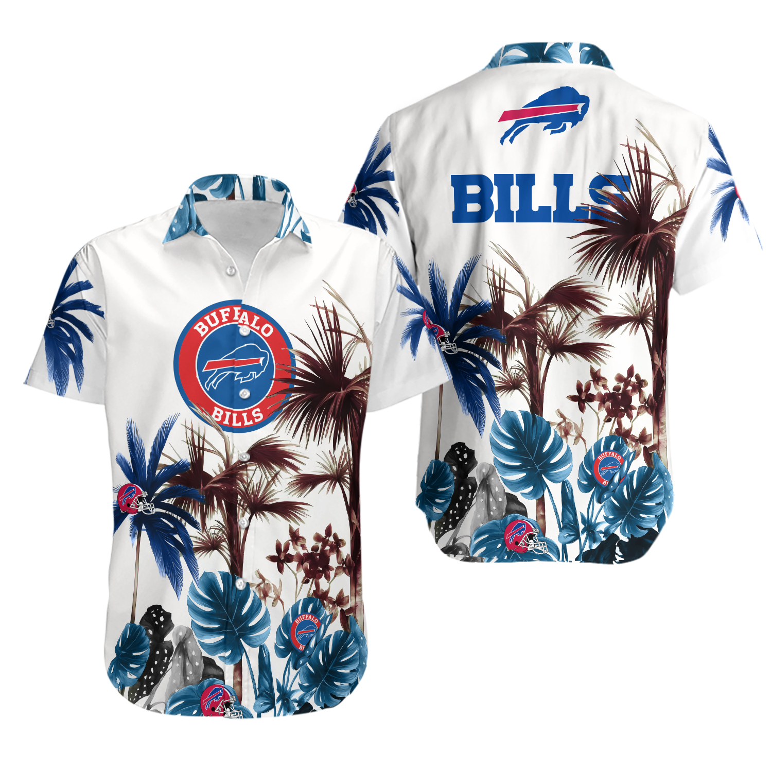 Buffalo Football Team Billss Hawaiian Button Down Shirt