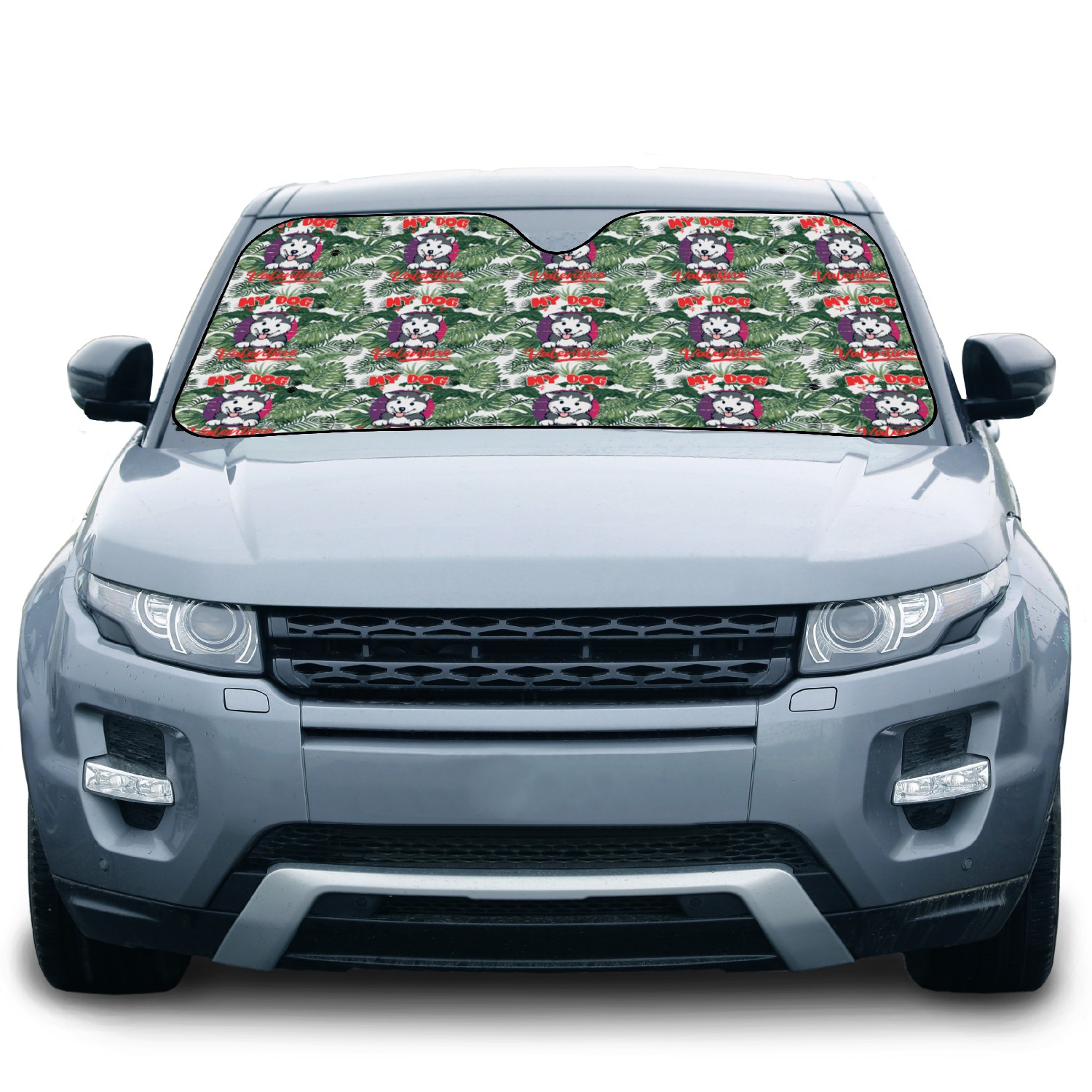 Husky Dog Is My valentine Love Valentine's Day Car Sun Shades