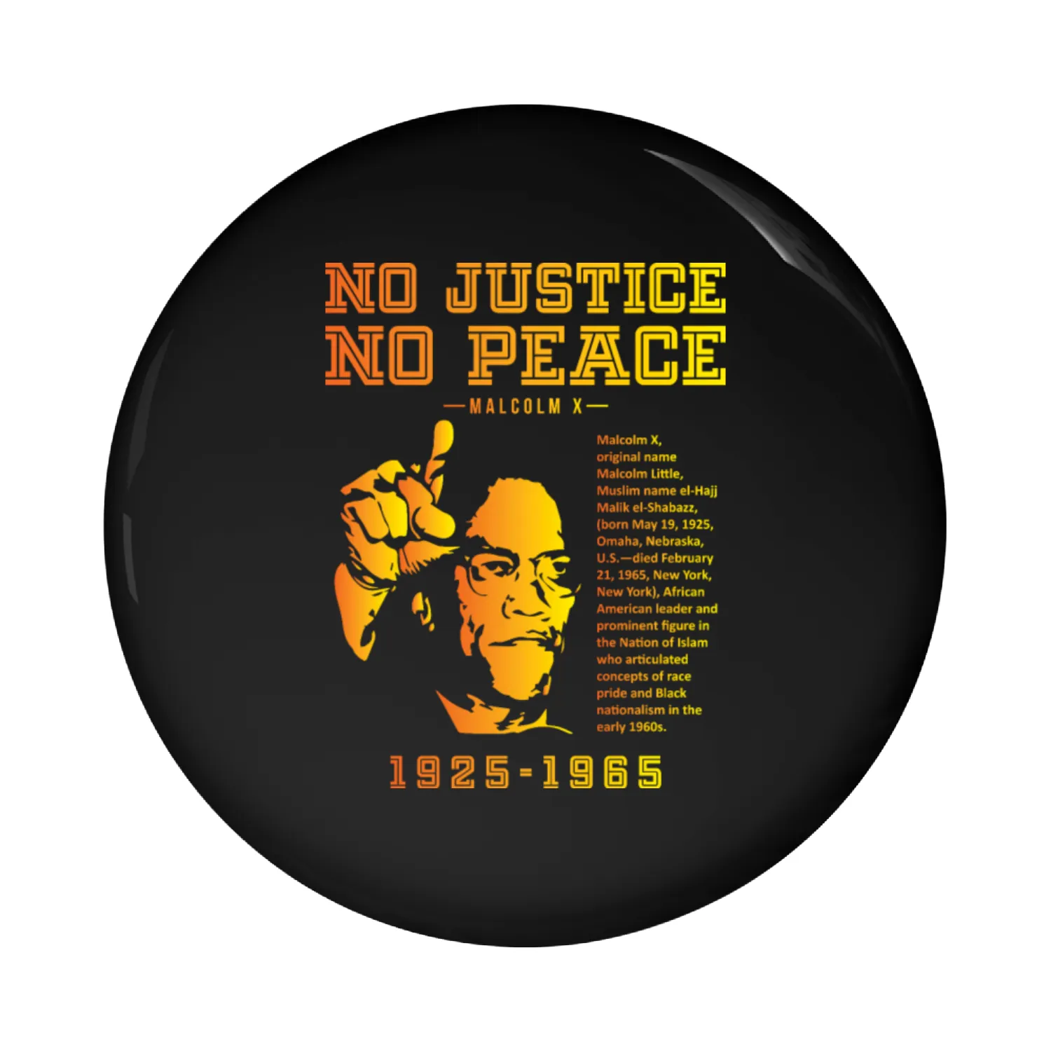 No Justice No Peace Pin Buttons