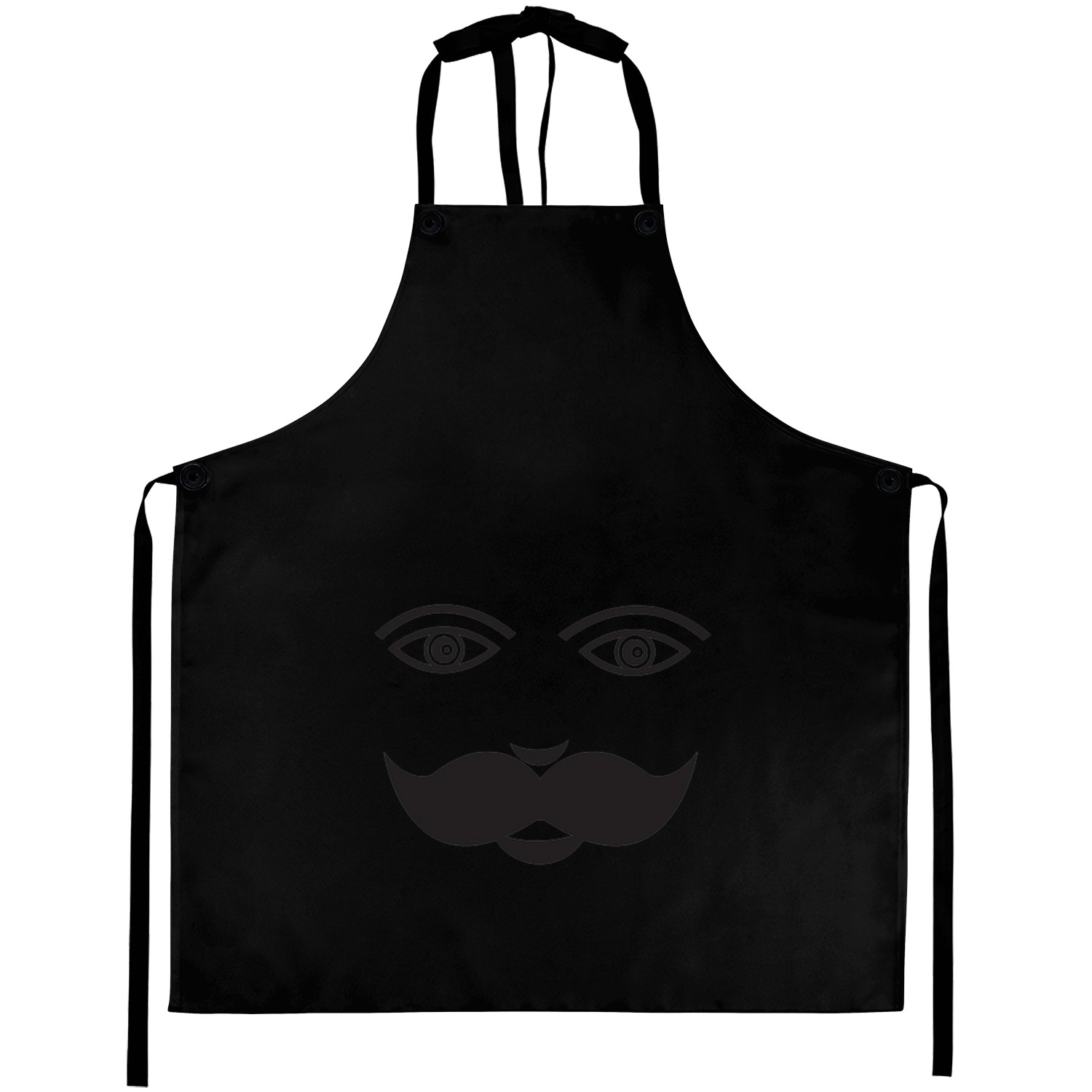 Whimsical Cat Face with Mustache Design Aprons