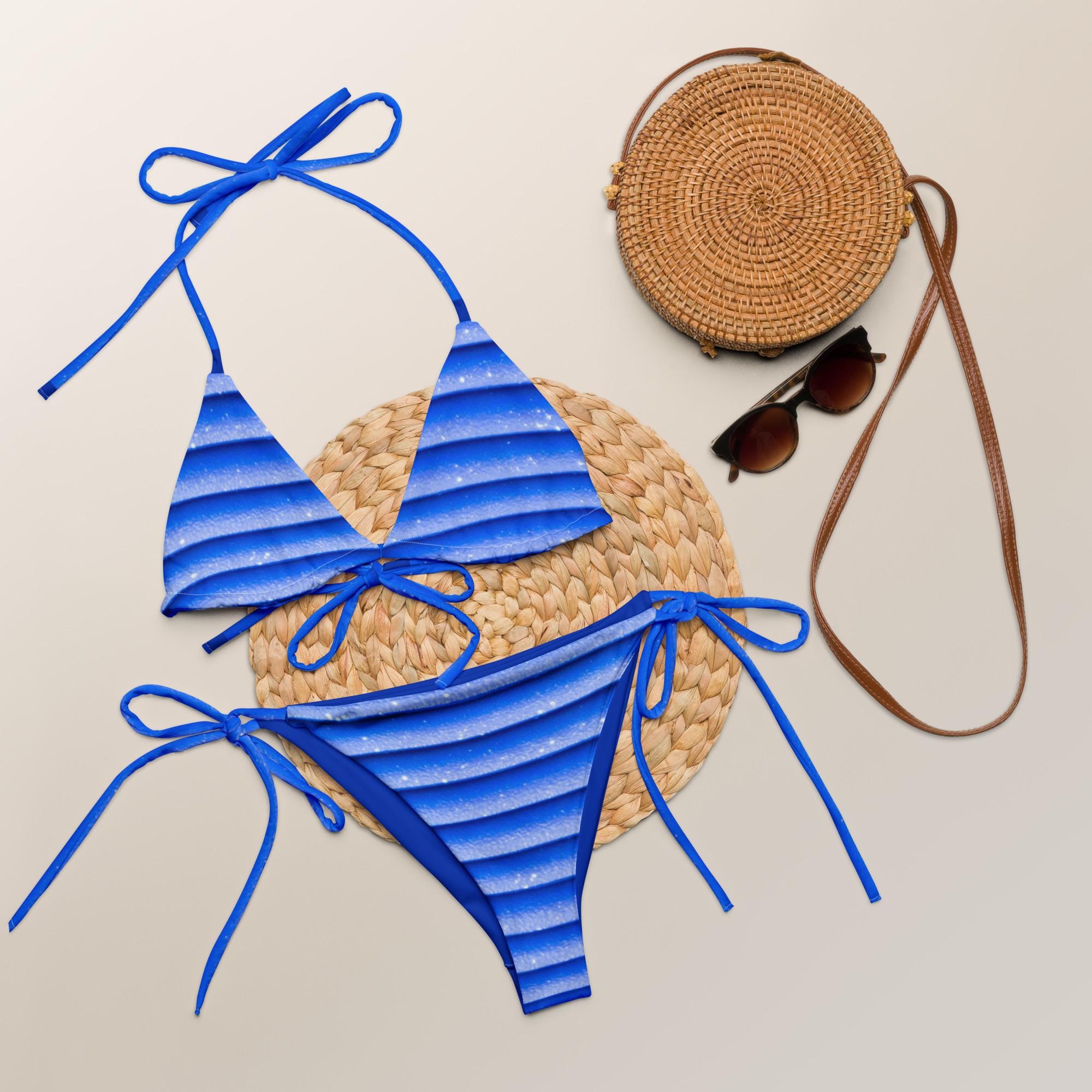 Blue String Bikini