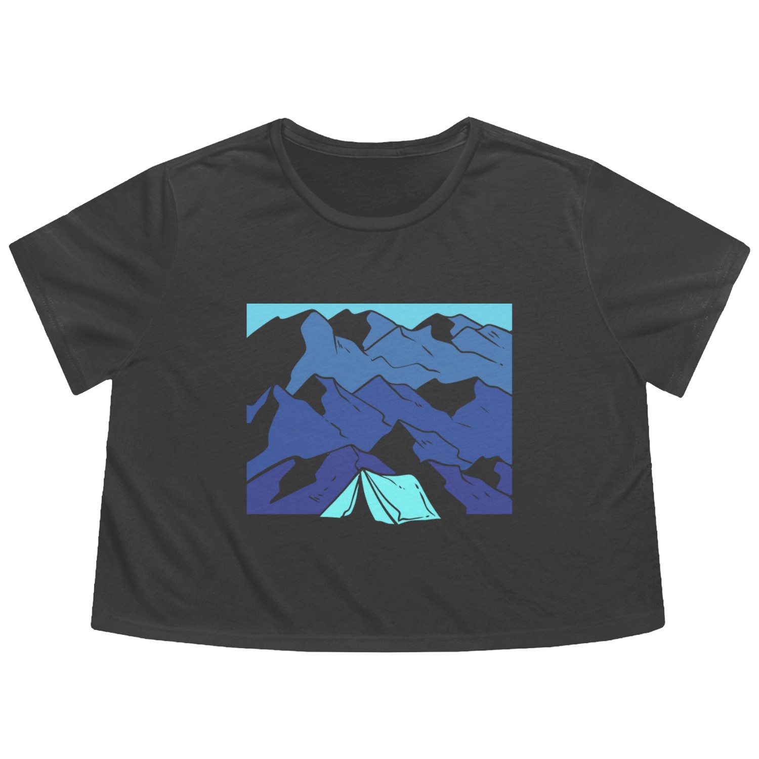 Mountain Landscape Hiker and Nature Lover Gift Flowy Cropped Tees