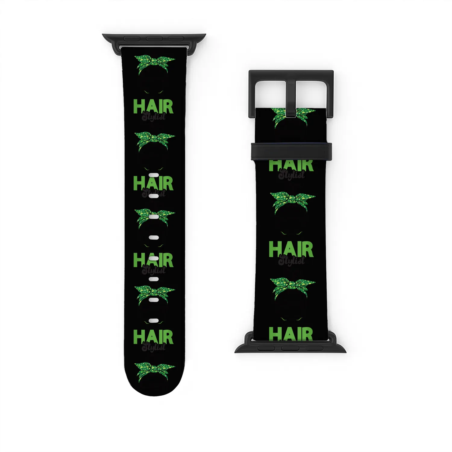 Hairstylist St Patrick's Day Shamrock Messy Bun Watch Bands For Apple Watch
