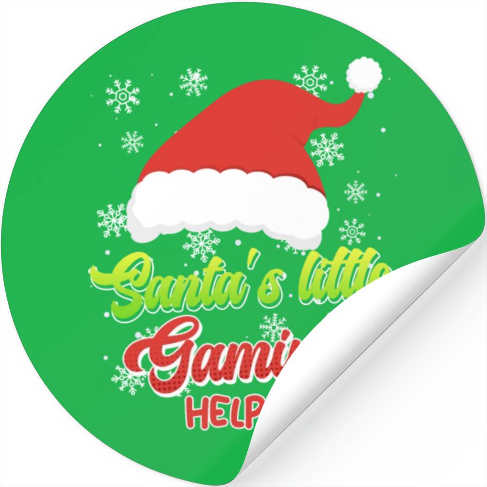 Santa's Little Gaming Helpers Christmas Stickers