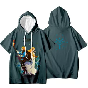 The Legend of Zelda: Breath of the Wild Hoodie Casual Short Sleeve Hooded Shirt