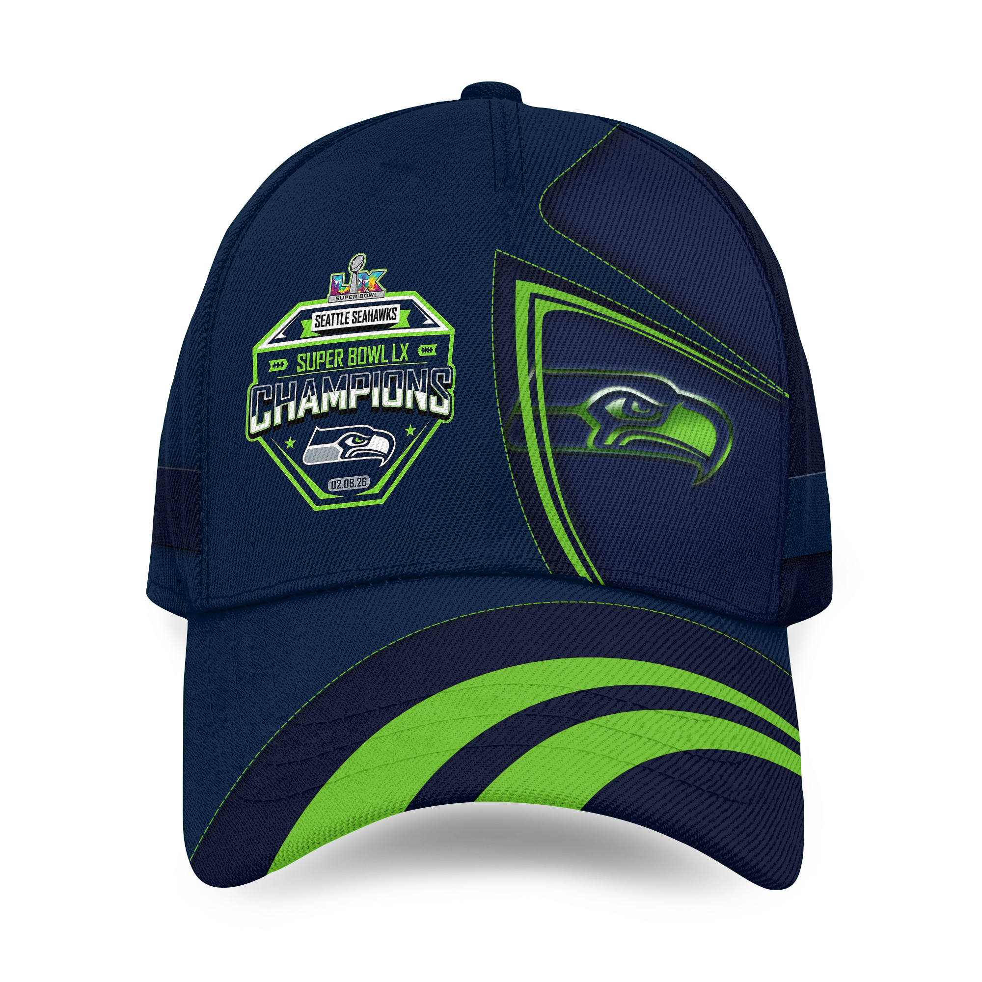 Seahawks 2026 Super LX Champions Baseball Cap