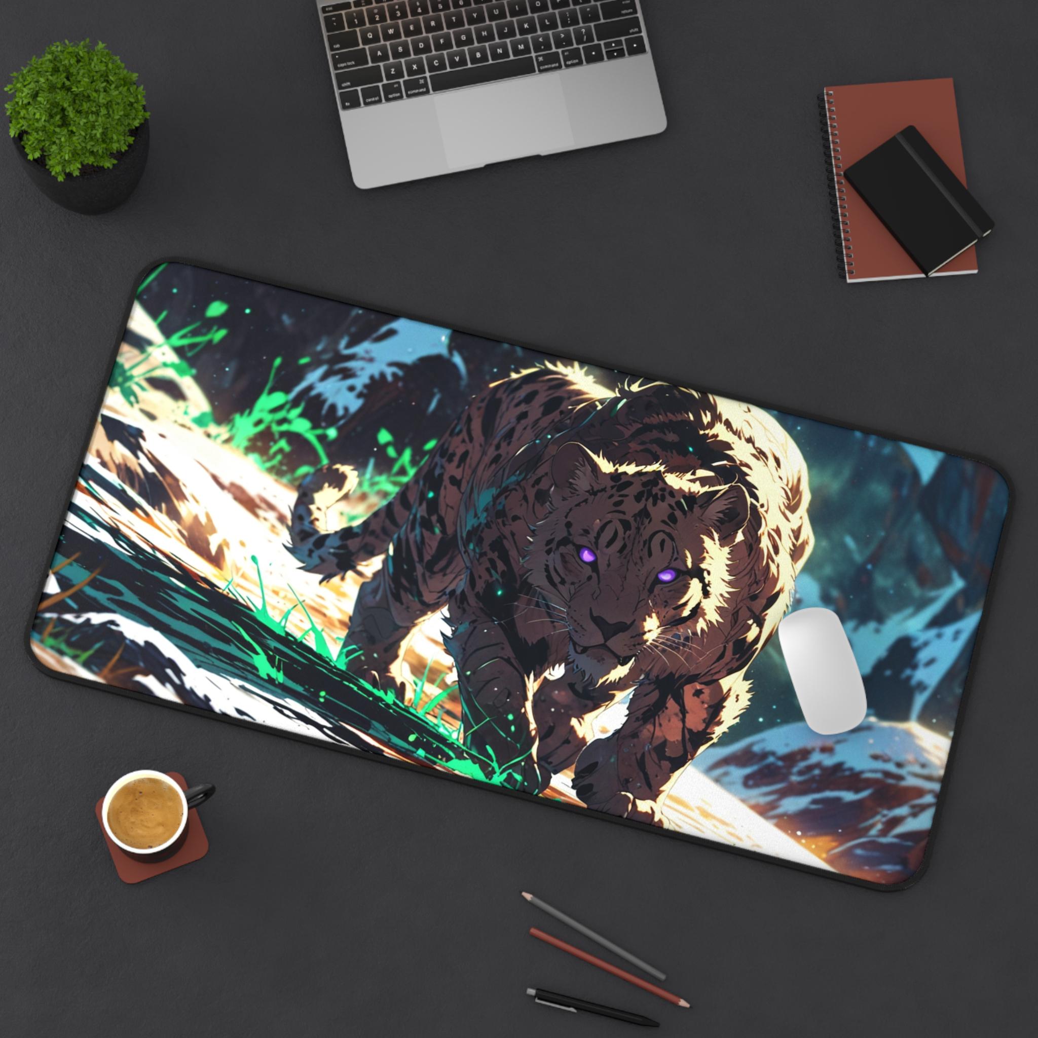 Snow Leopard Mouse Pad for Desk Organization and Office Decor
