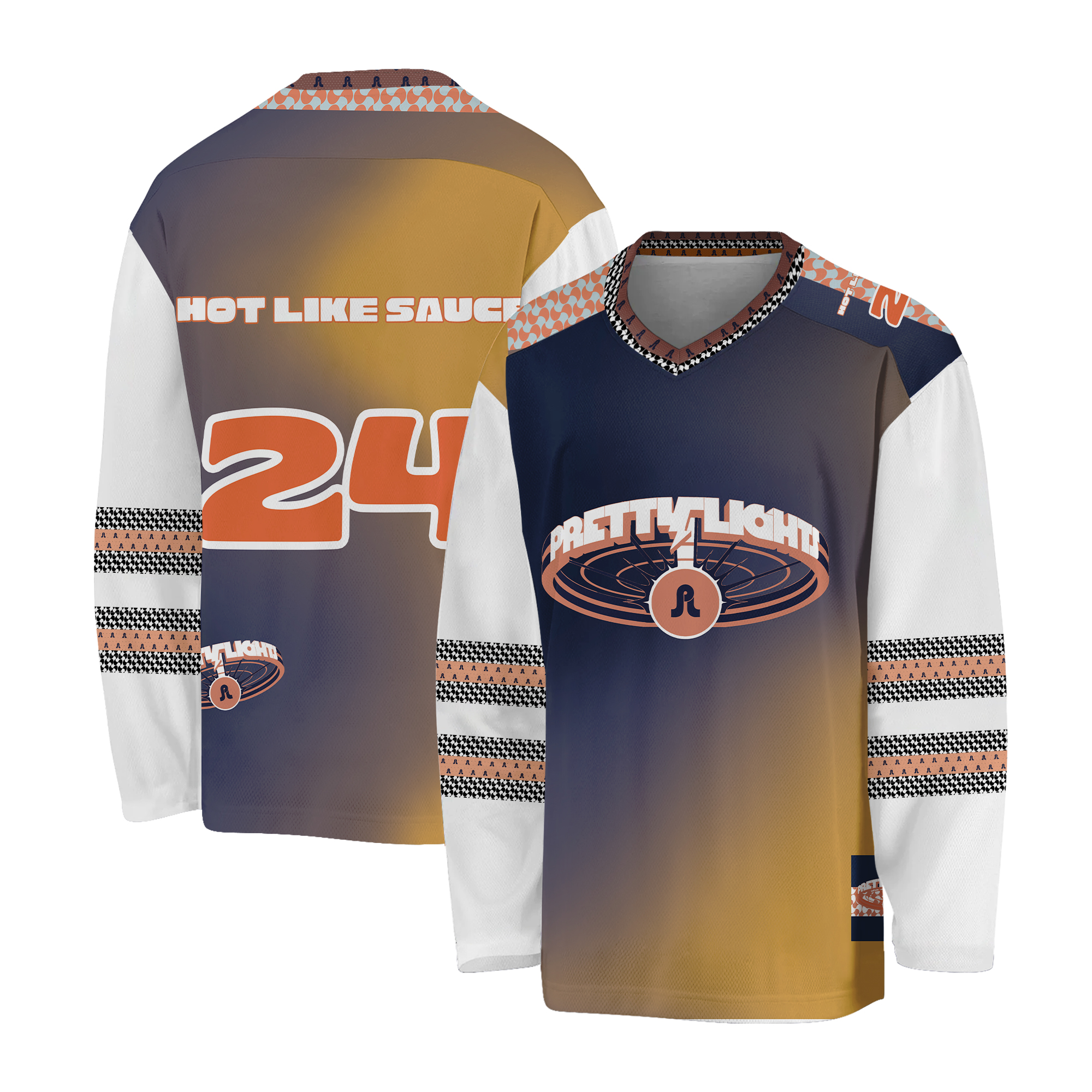 Pretty Lights NY Island Style EDM Custom Rave Hockey Jersey