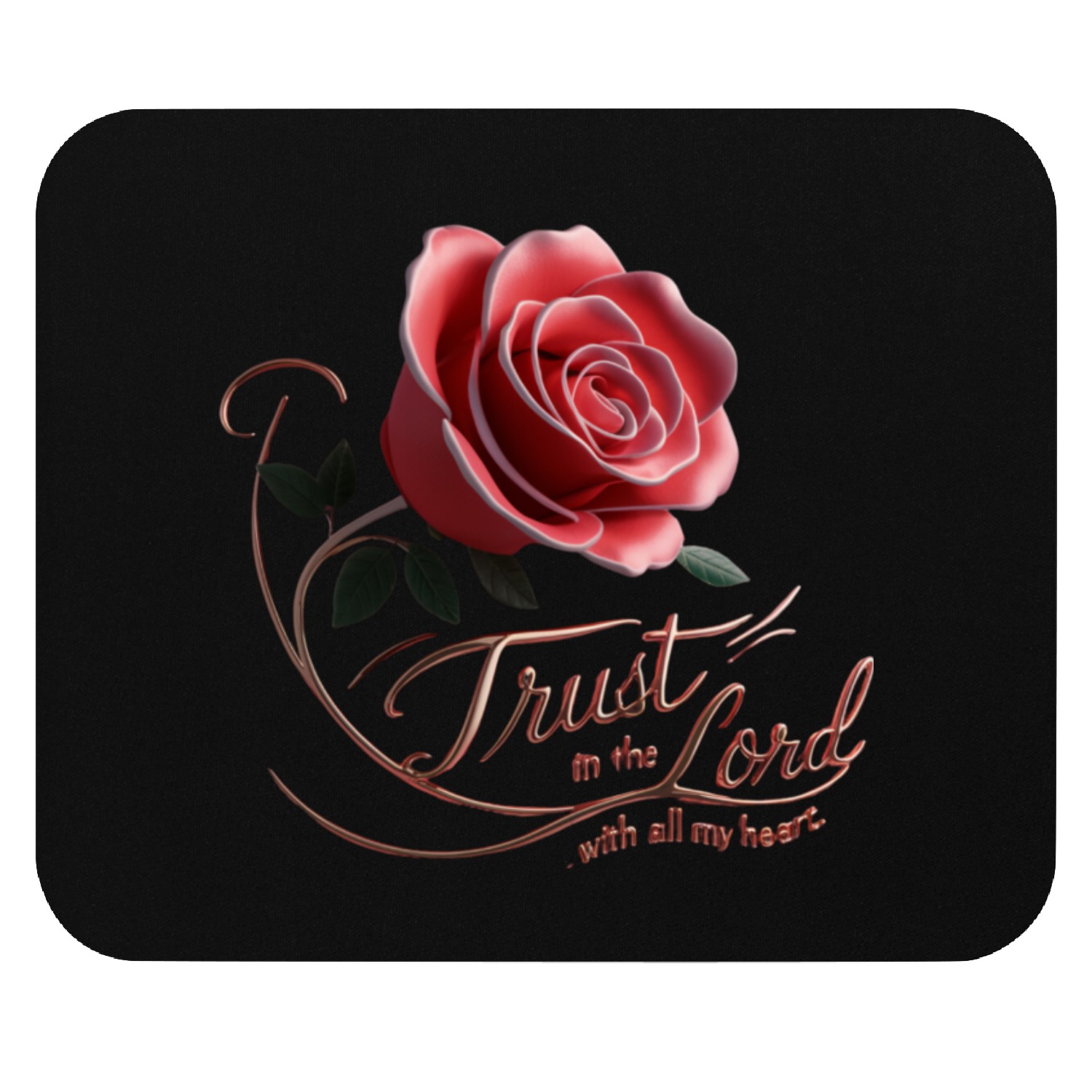 Trust in the Lord with all my heart Christ Mouse Pads