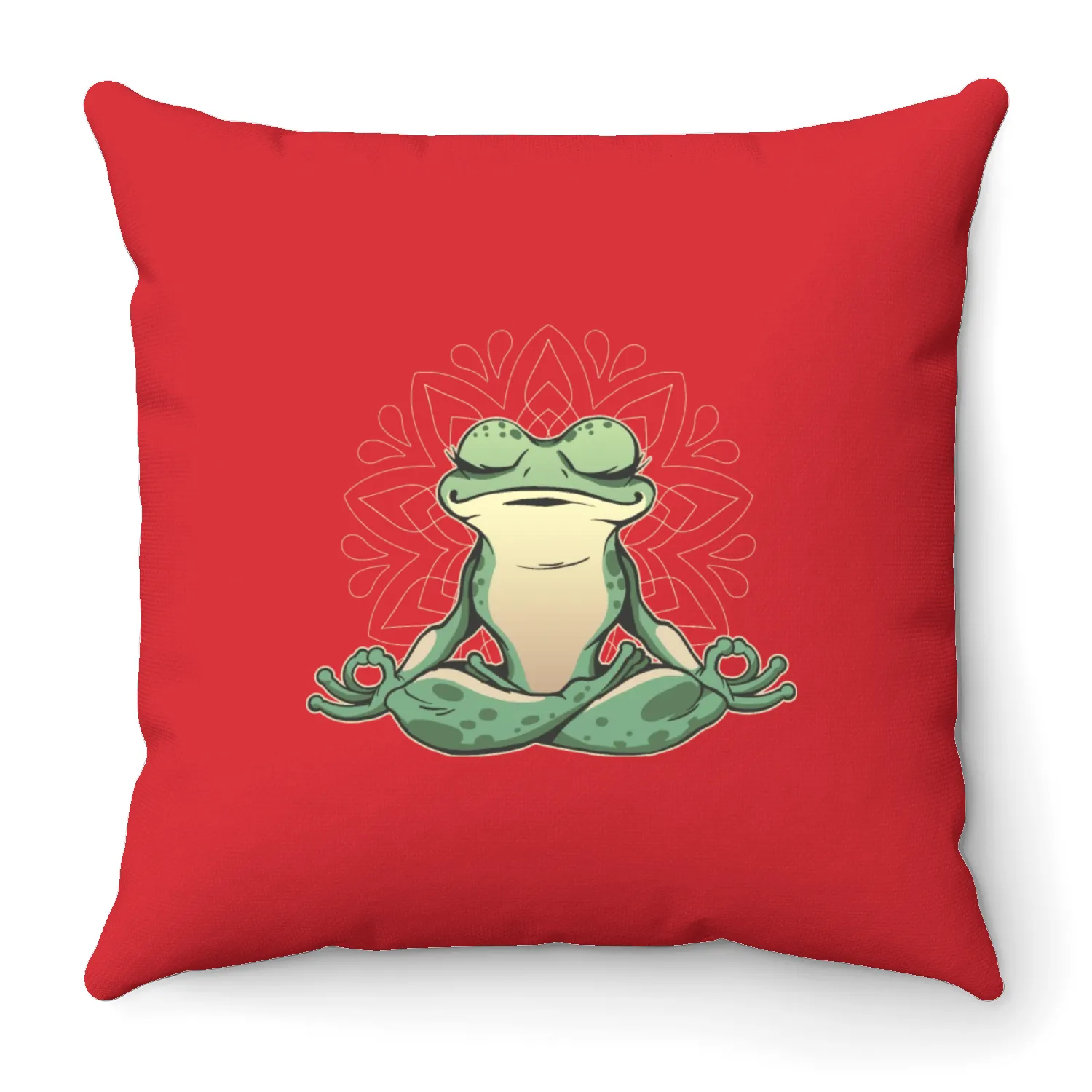 Frog Making Yoga Throw Pillows