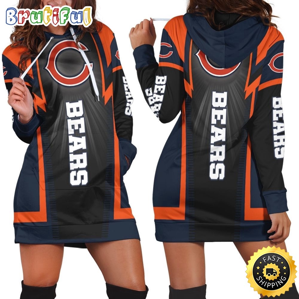 Chicago Bears Hoodie Dress Print 3D Hoodie Women For Fans