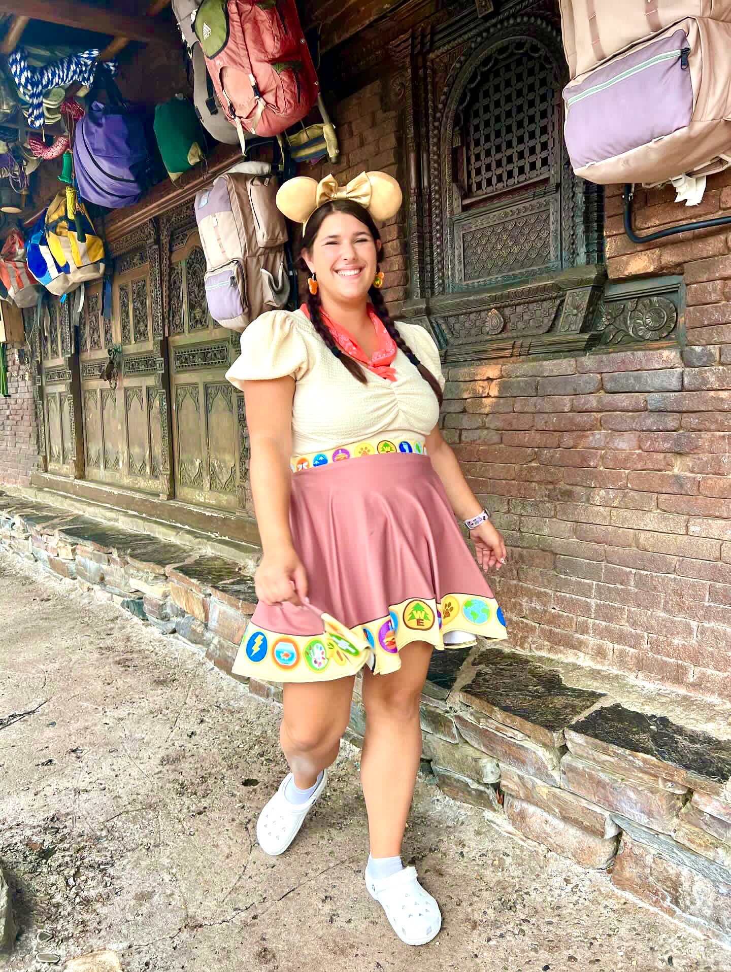 The Wilderness Must be Explored Skater Skirt- Running Costume, Scout Skirt, Cosplay