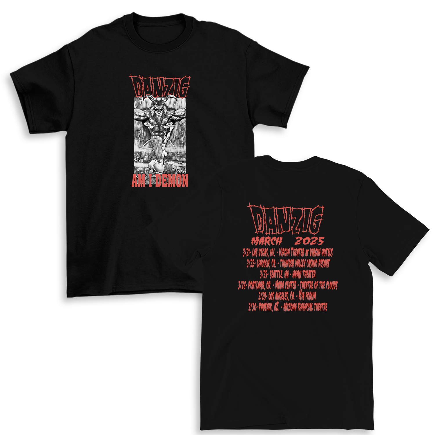 Danzig Tour 2025 Am I Demon reprint T-Shirt