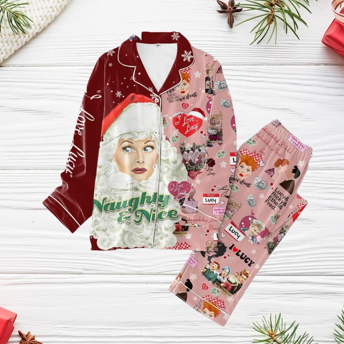 I Love Lucy Movie Pajamas, Lucy Ricardo Christmas Pajamas, Lucille Ball Xmas Pajamas, I Love Lucy Holiday Pajamas, I Love Lucy Gift