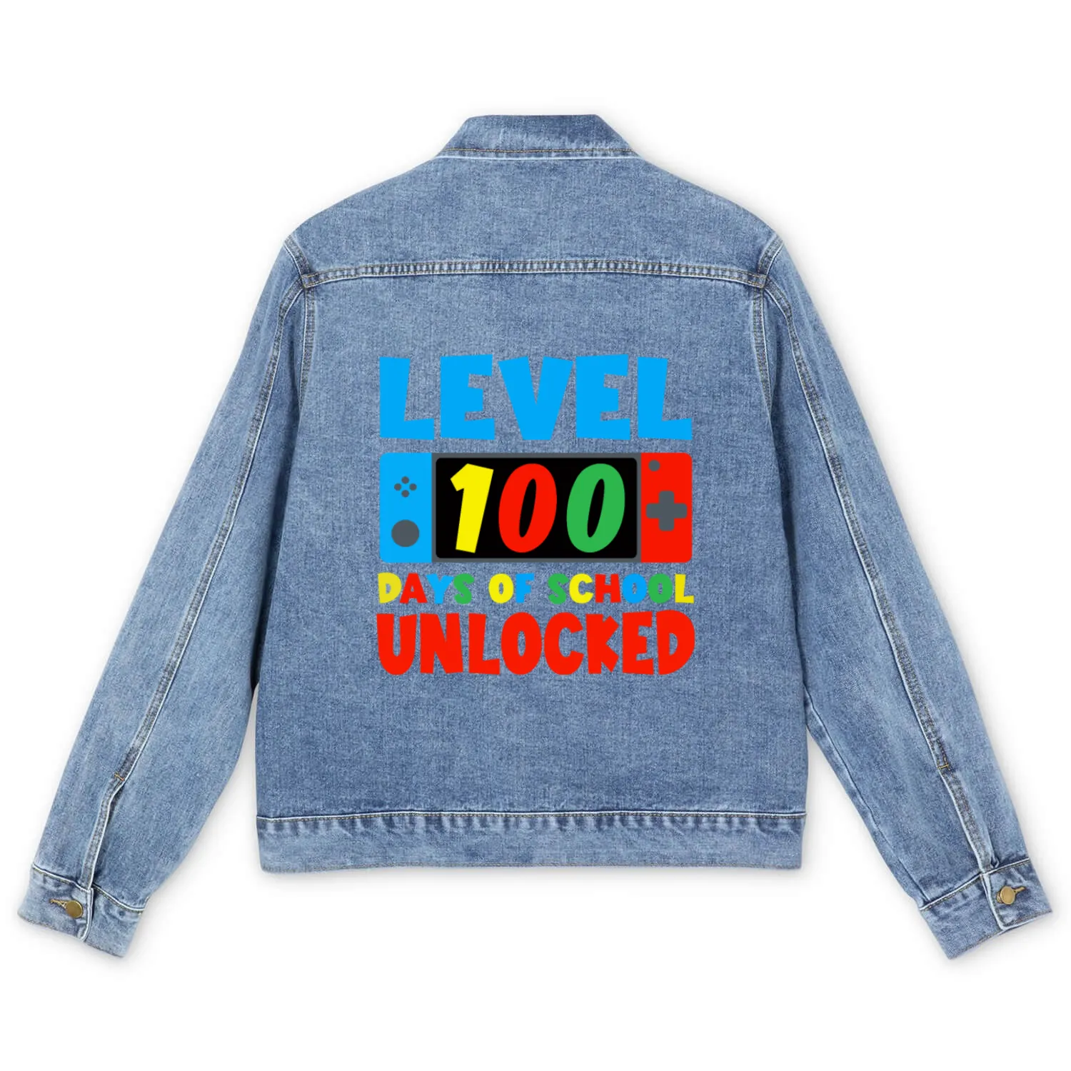 100 days of school Men's Denim Jackets
