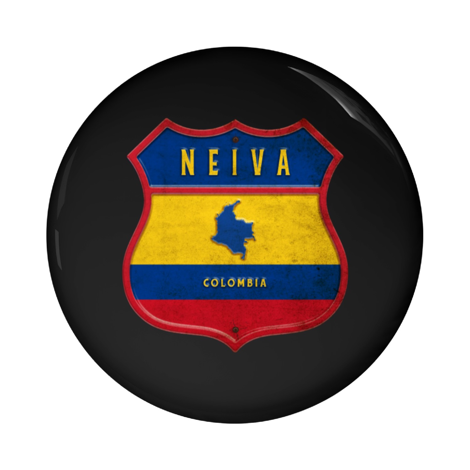 Neiva Columbia crest design Pin Buttons