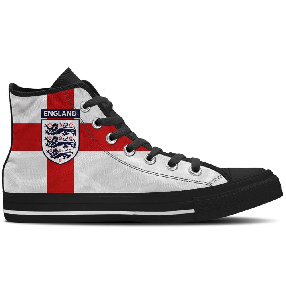 High Top Sneaker with England Flag and Black Soles England