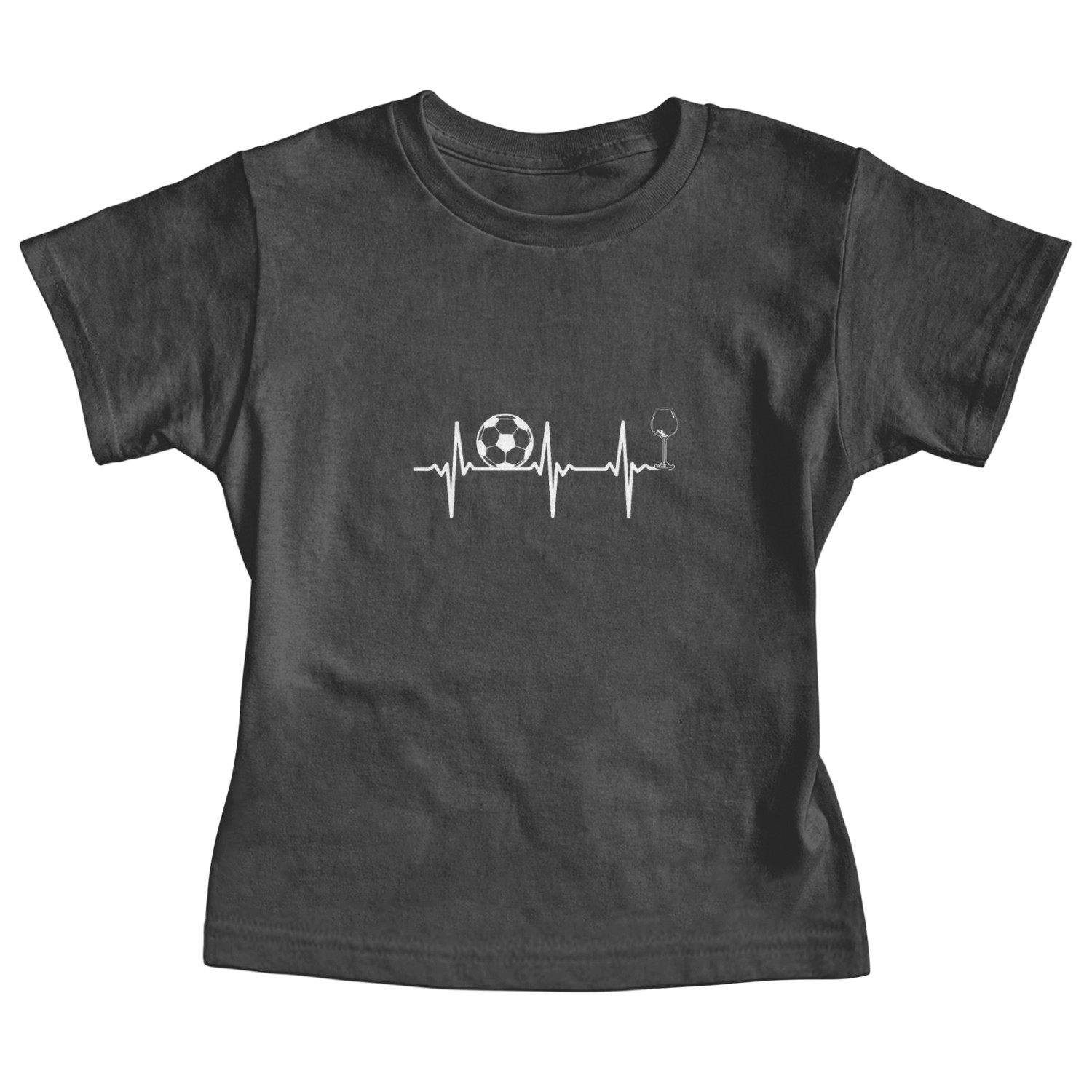 Soccer Heartbeat Wine Soccer Player Heartbeat Baby Tees