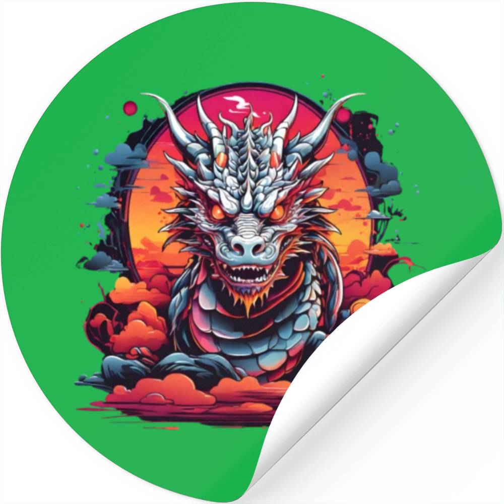 art of dragon Stickers