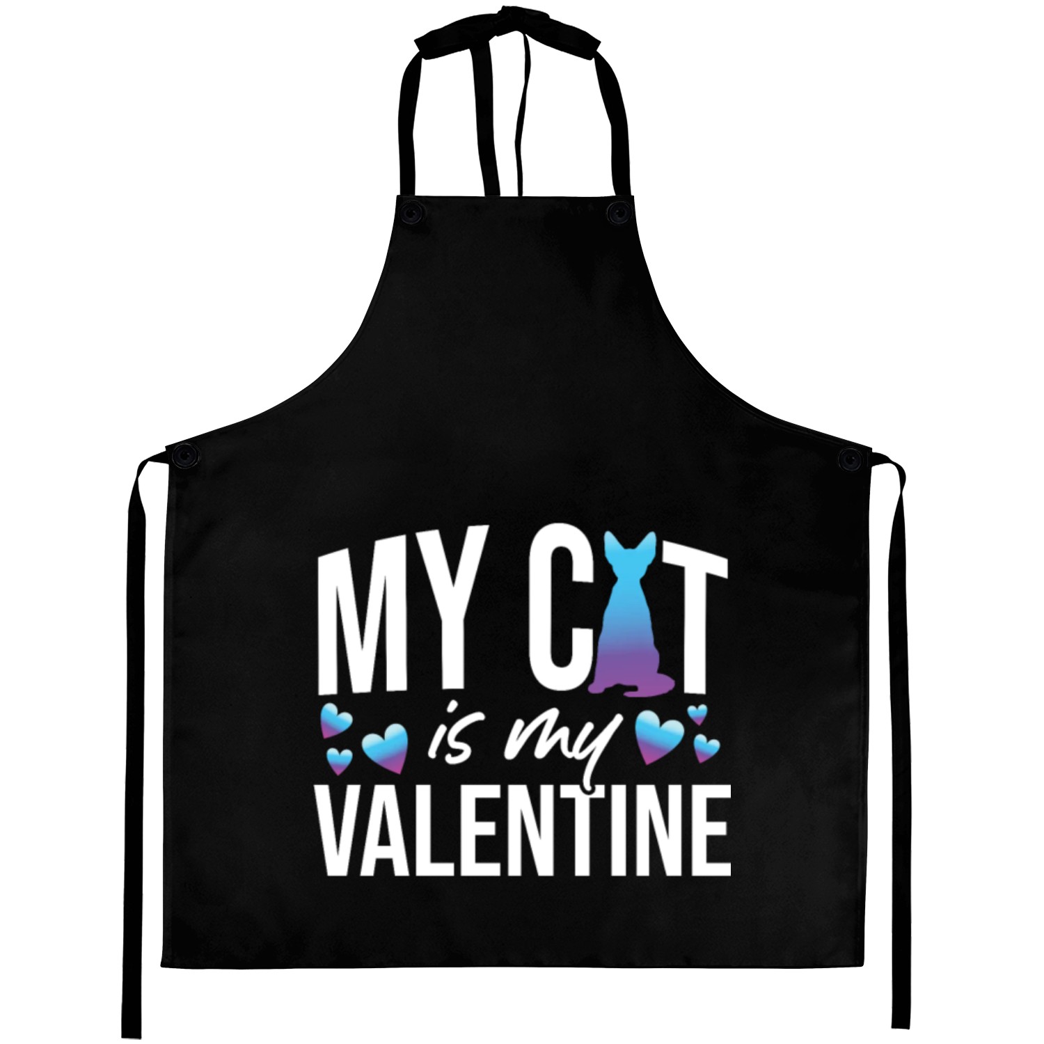 My Cat Is My Valentine Date Cute Kitten Aprons