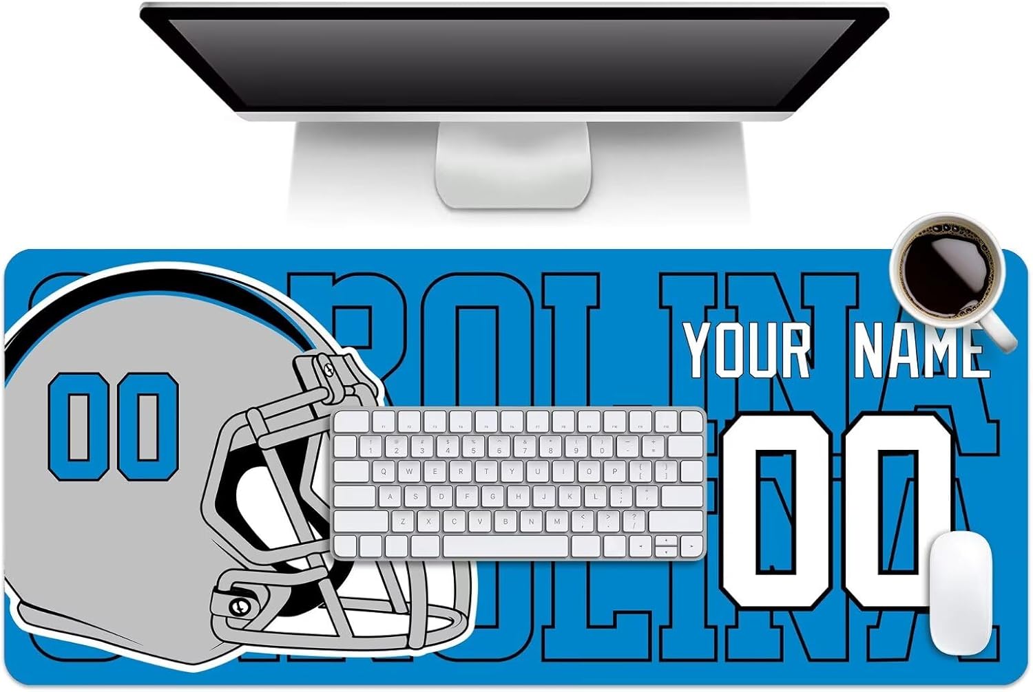 Custom Carolina Panthers Mouse Pad, Desk Pad for Men Women Youth Gifts