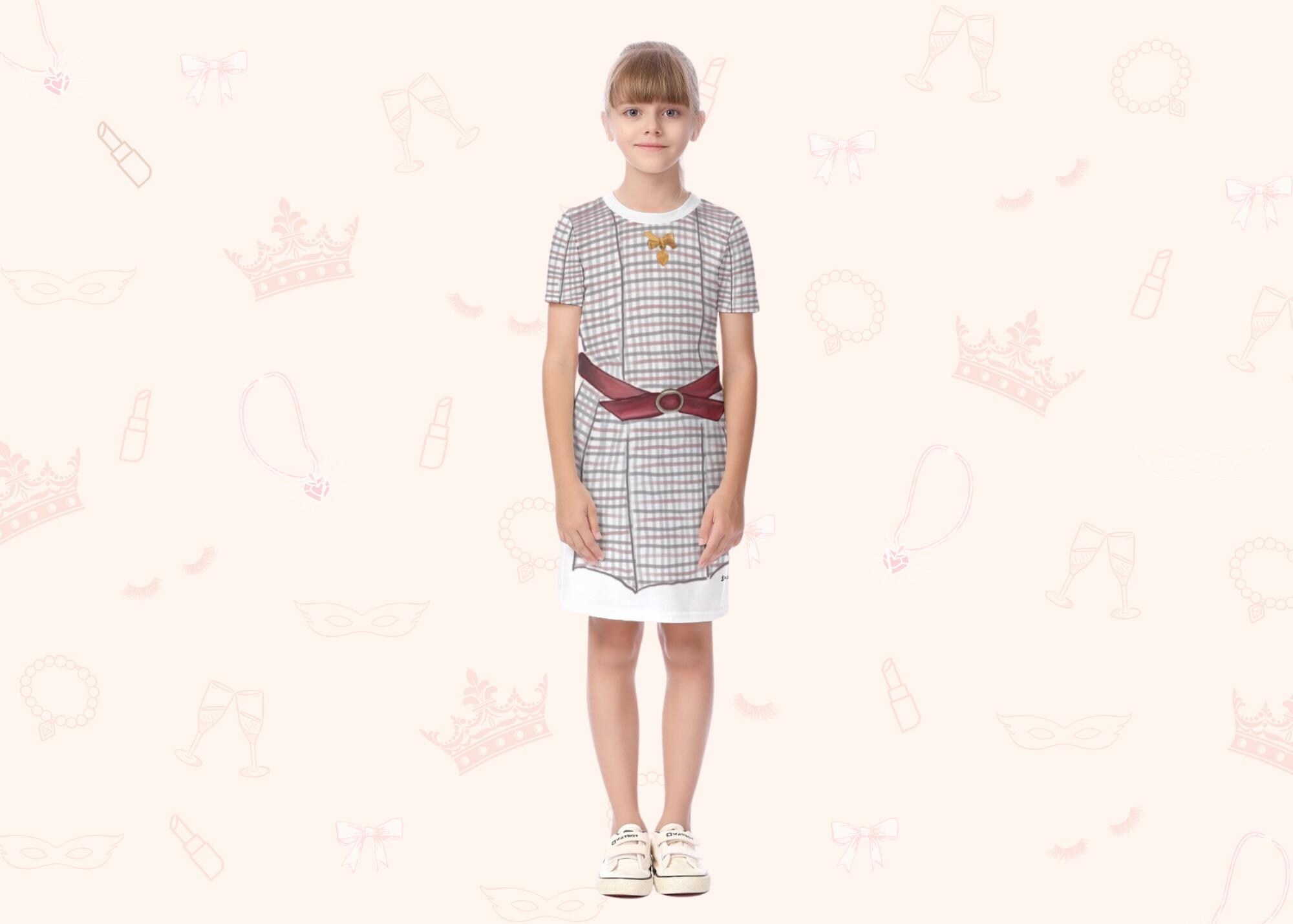 Victorian Doll T-Shirt Dress (Kids) | Easy Costume, Fun Loungewear, Unique Gift