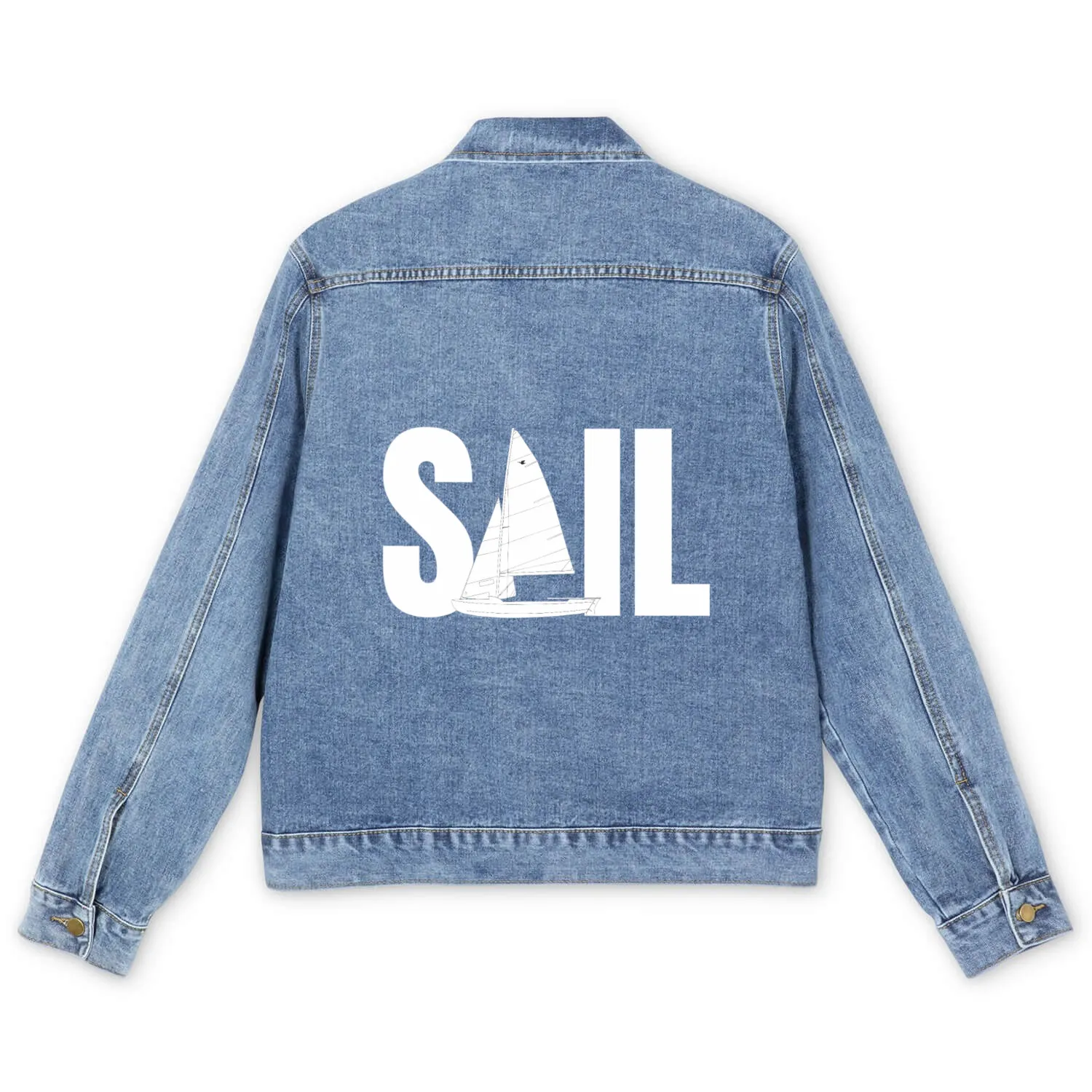 Snipe Sail Boat Dinghy Men's Denim Jackets