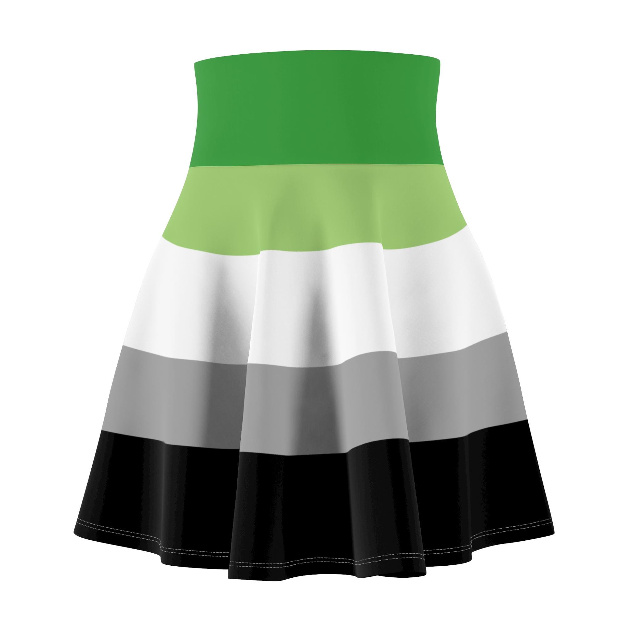 Aromantic pride flag Skater Skirt