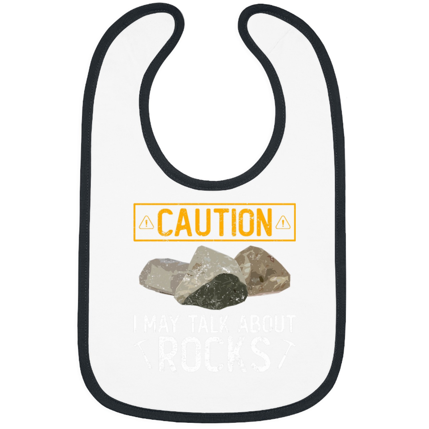 Caution I May Talk About Rocks Rockhounding Rock Collector Bibs