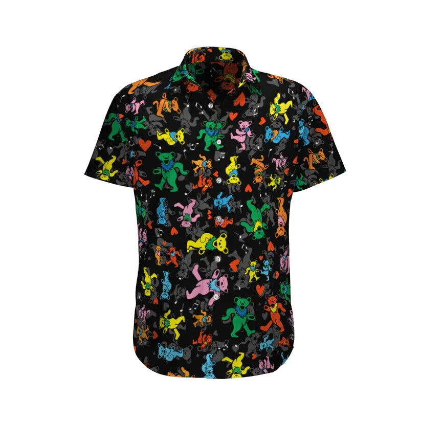 Dancing Bears Black Hawaiian Shirt, Gift for men