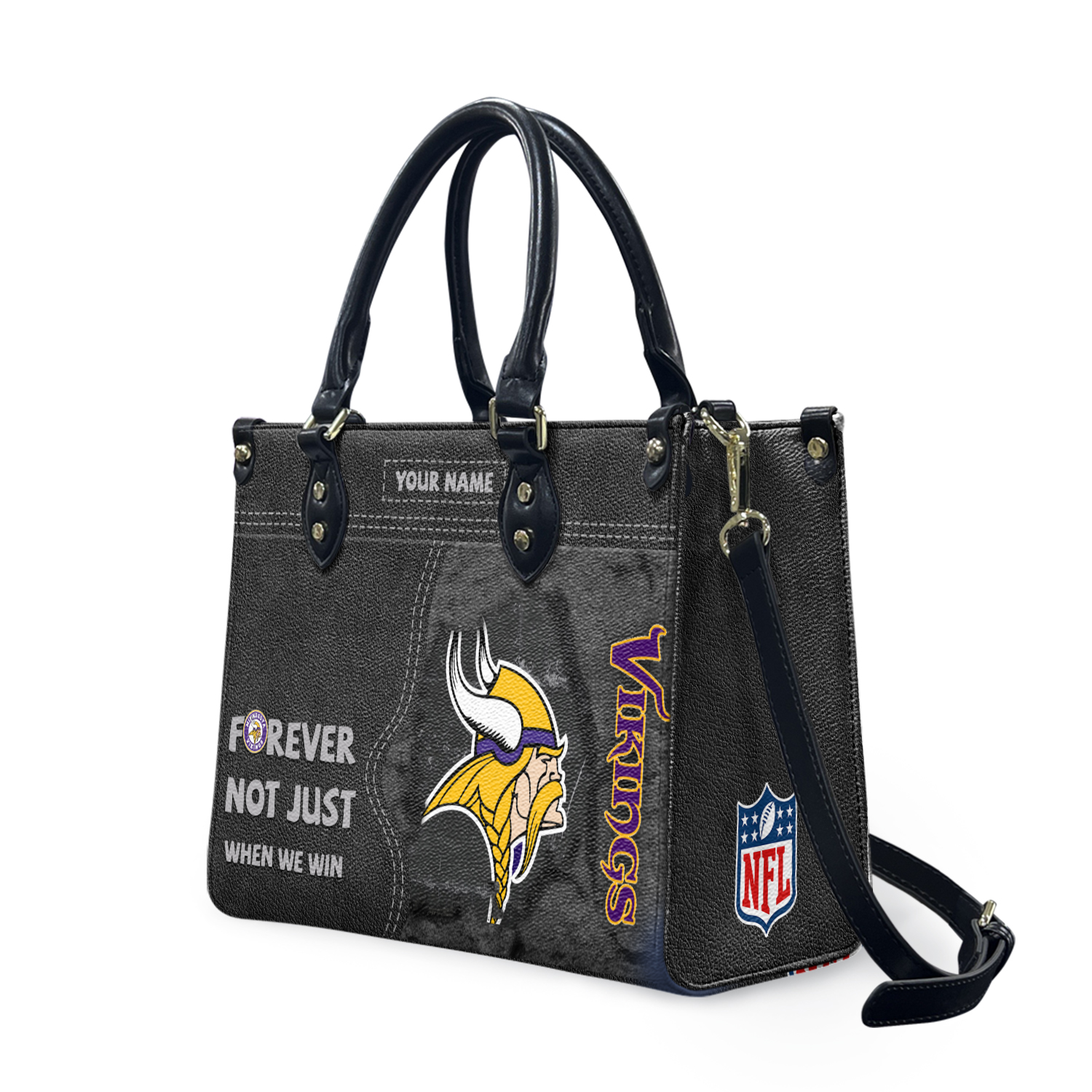 Personalized Minnesota Football Team Vikingss Leather Handbag Gift