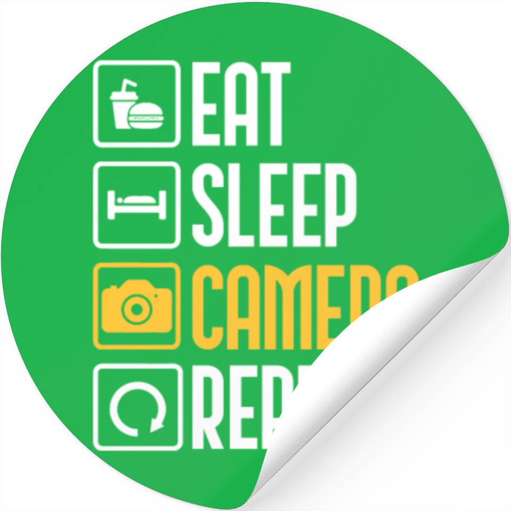 Eat Sleep Camera Repeat Photography Photographer Stickers
