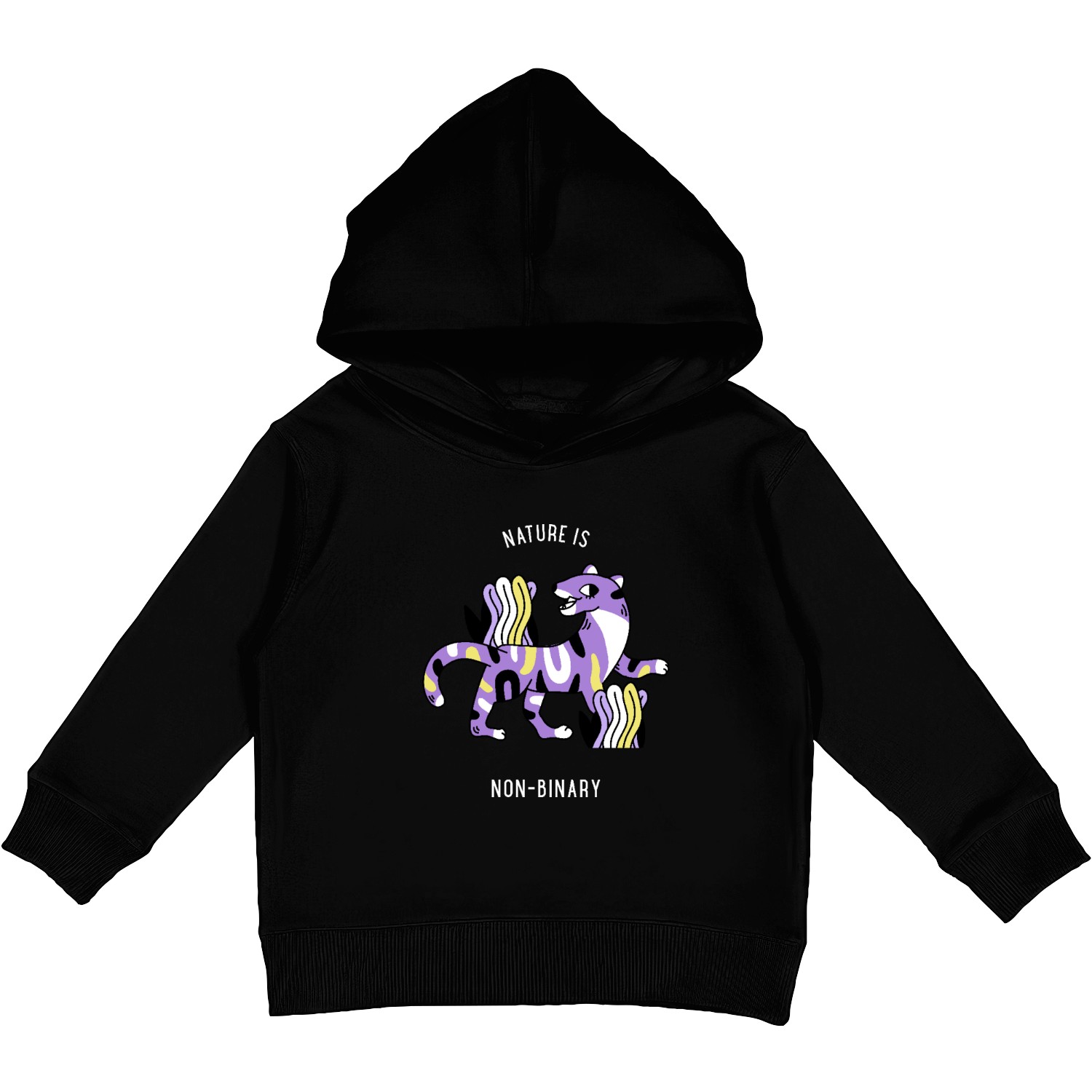Nature Is Non-Binary Kids Pullover Hoodies