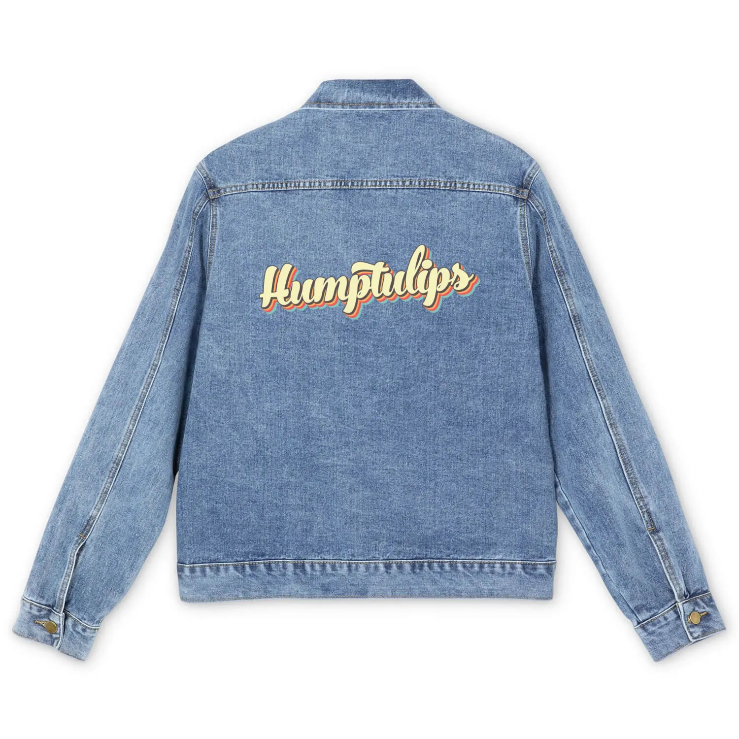 Humptulips Baseball Font Men's Denim Jackets