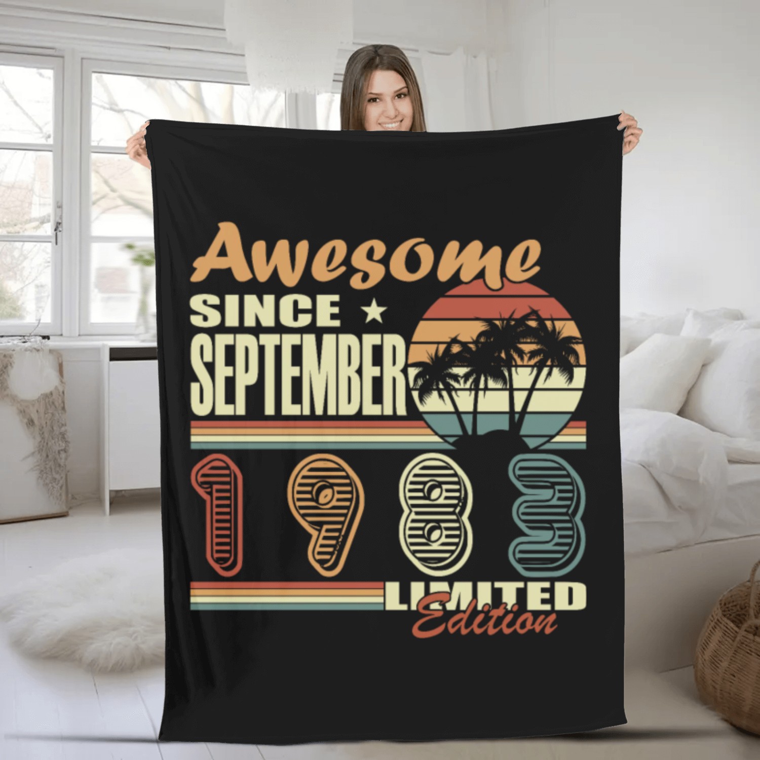 september 1983 Anniversary september 1983 septembe Fleece Blankets