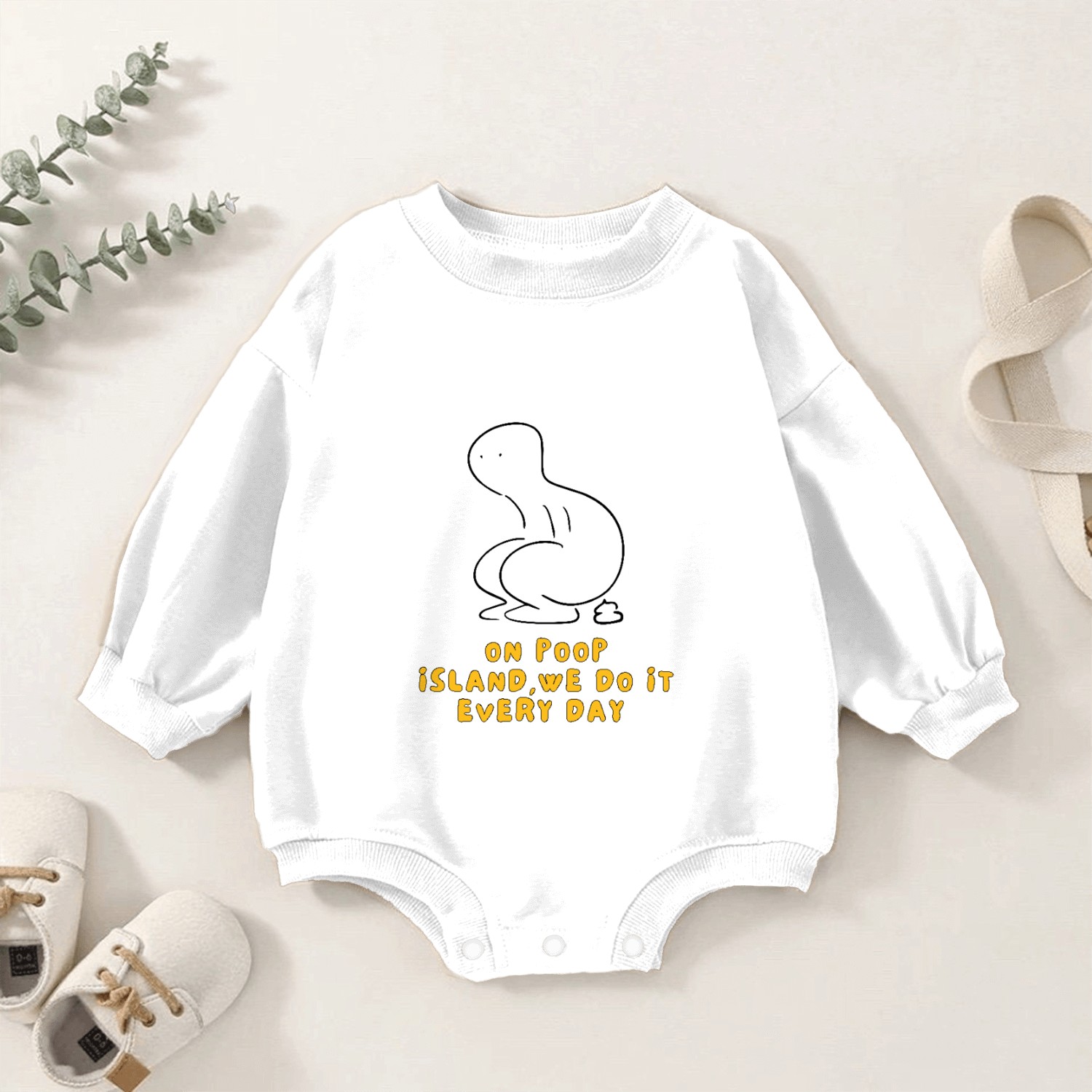 On Oops Island: We Do It Every Day Baby Romper Sweatshirts
