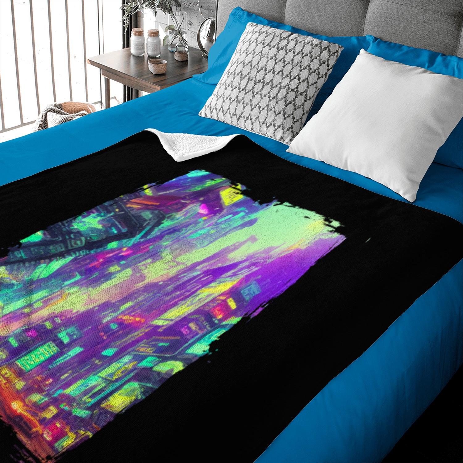 Cool Japanese World Japan Neon City Baby Blankets