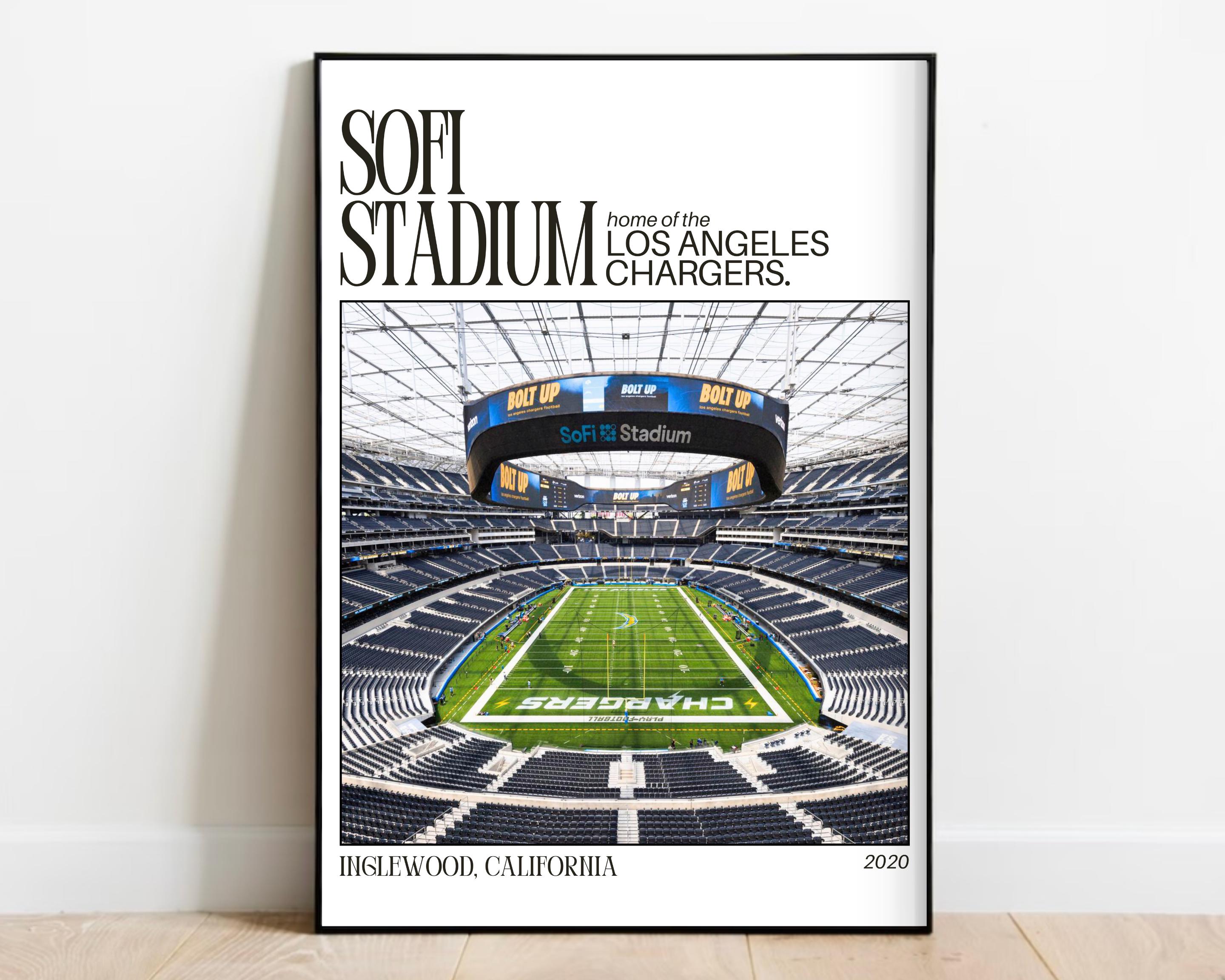 SoFi Stadium Print, SoFi Stadium Poster, Los Angeles s Print, football Stadium Poster, Gift for Him, Dad Gift