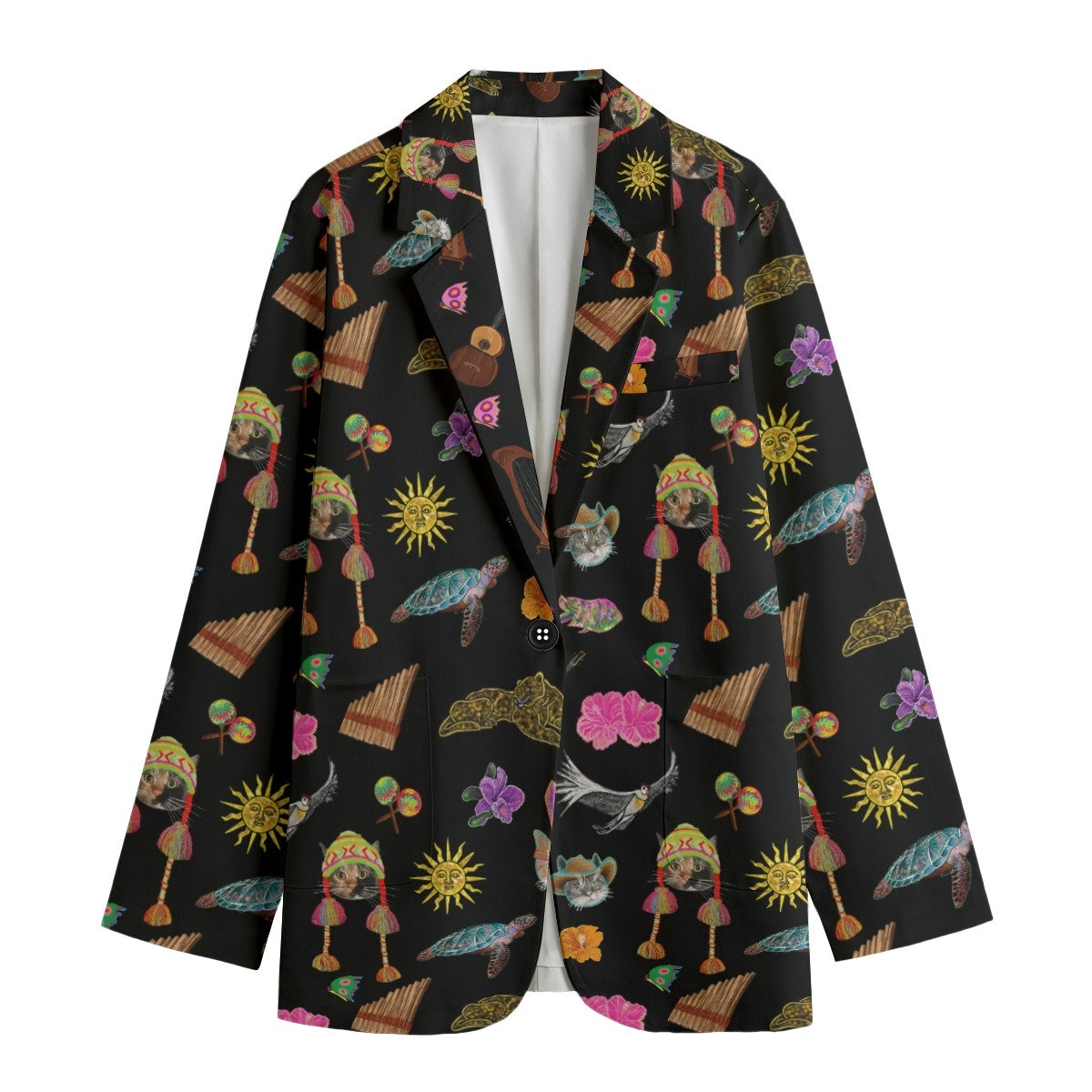 Women's Leisure Blazer, Hispanic Heritage month, Latinx Heritage month, Hispanic Blazer, Latino Blazer, Hispanic jacket, gift