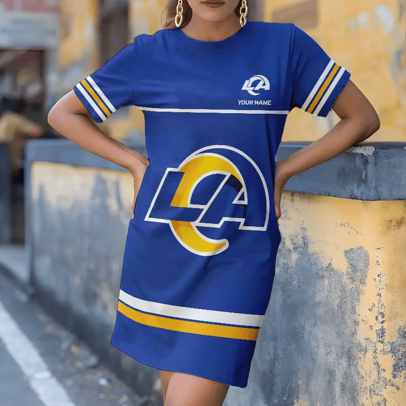Los Angeles Rams Football Jersey Dress, Gift For Women