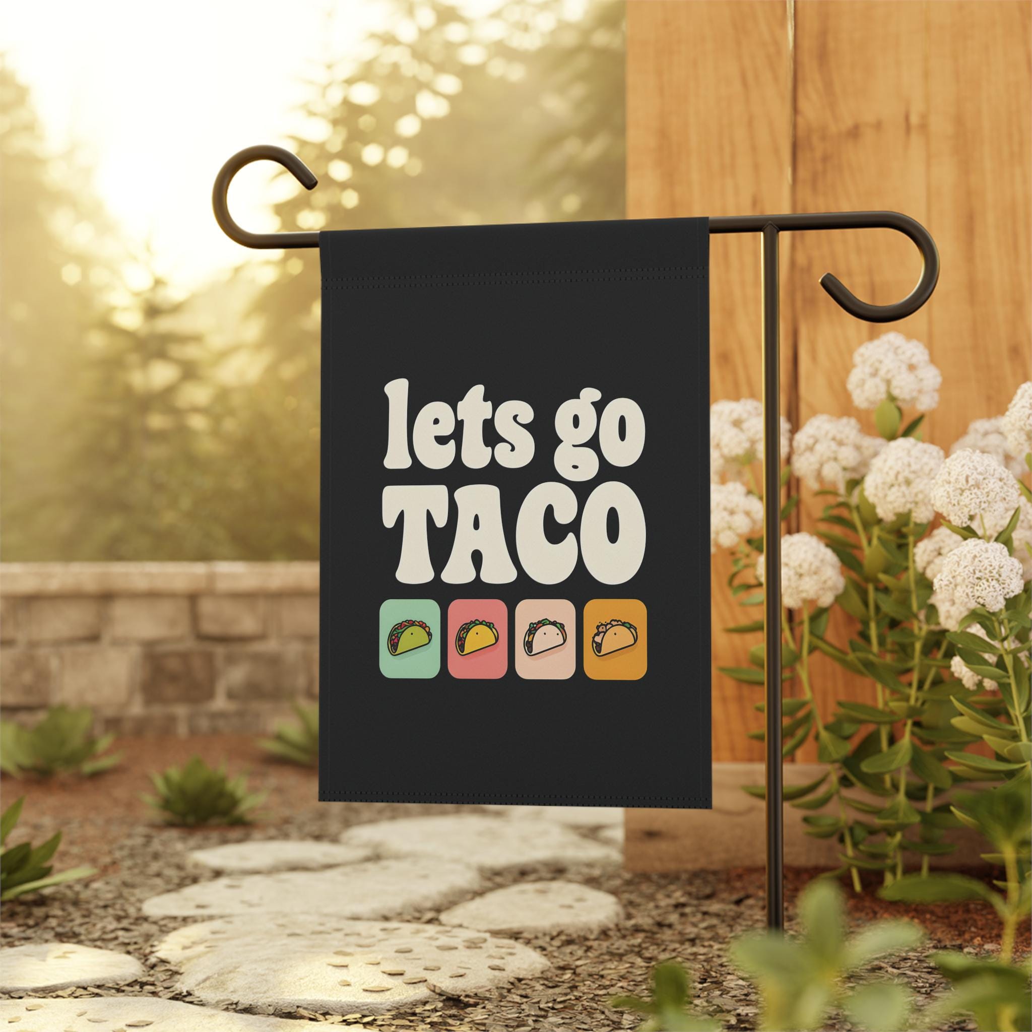 Garden Flag - Let's Go Taco Anti-Trump Banner, Political Yard Sign, Outdoor Decoration